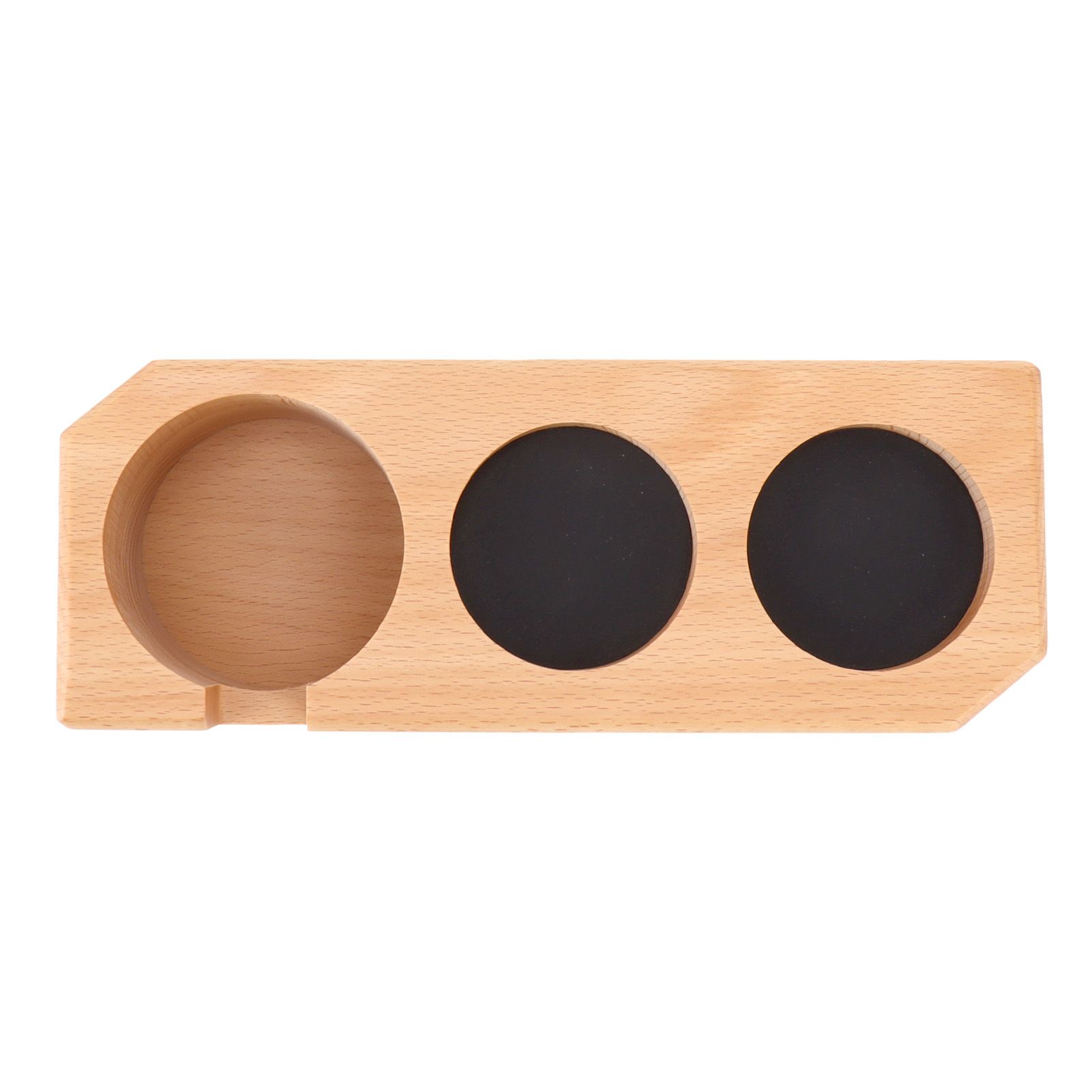Tamping Station Beech Wood Tamper Mat Stand with Anti Slip Pad for Coffee Bar view 9