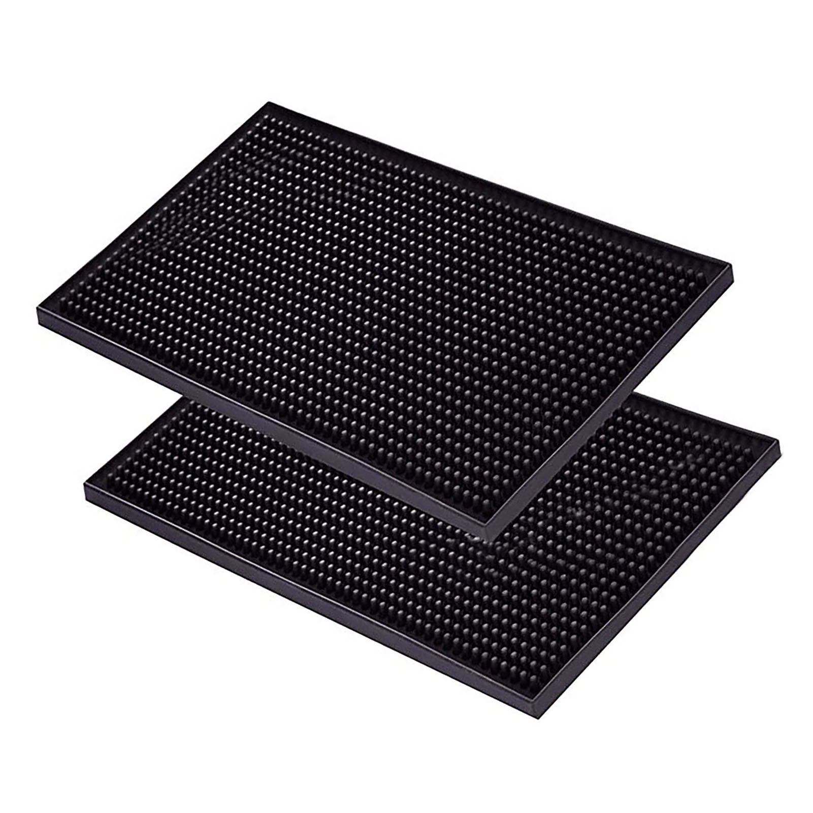 Bar Mat PVC Heat Insulation Drain Pad Black Bar Countertop Spill Mat for Bar view 4