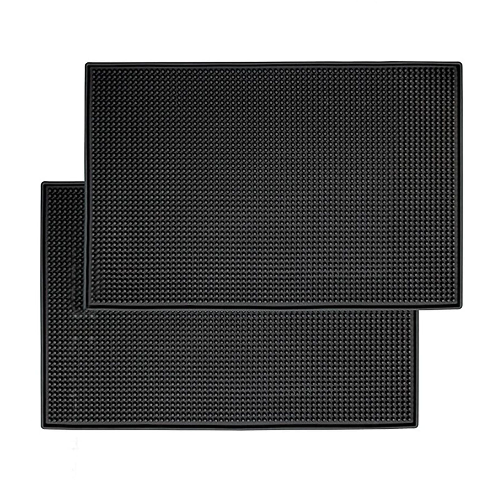Bar Mat PVC Heat Insulation Drain Pad Black Bar Countertop Spill Mat for Bar view 5