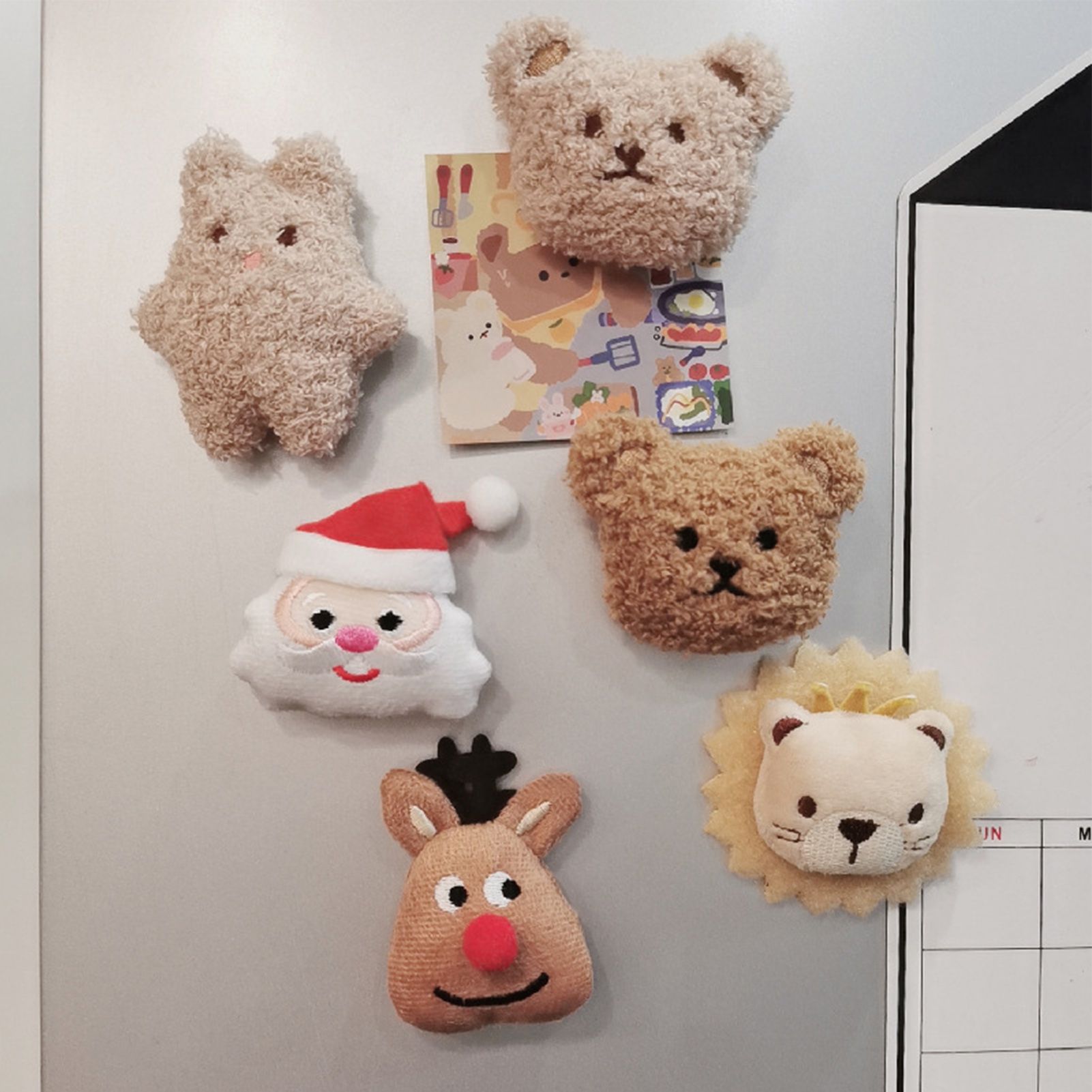 Plush Bear Fridge Magnet Rubber Soft Magnet 3D Animal Fridge Magnet for view 9