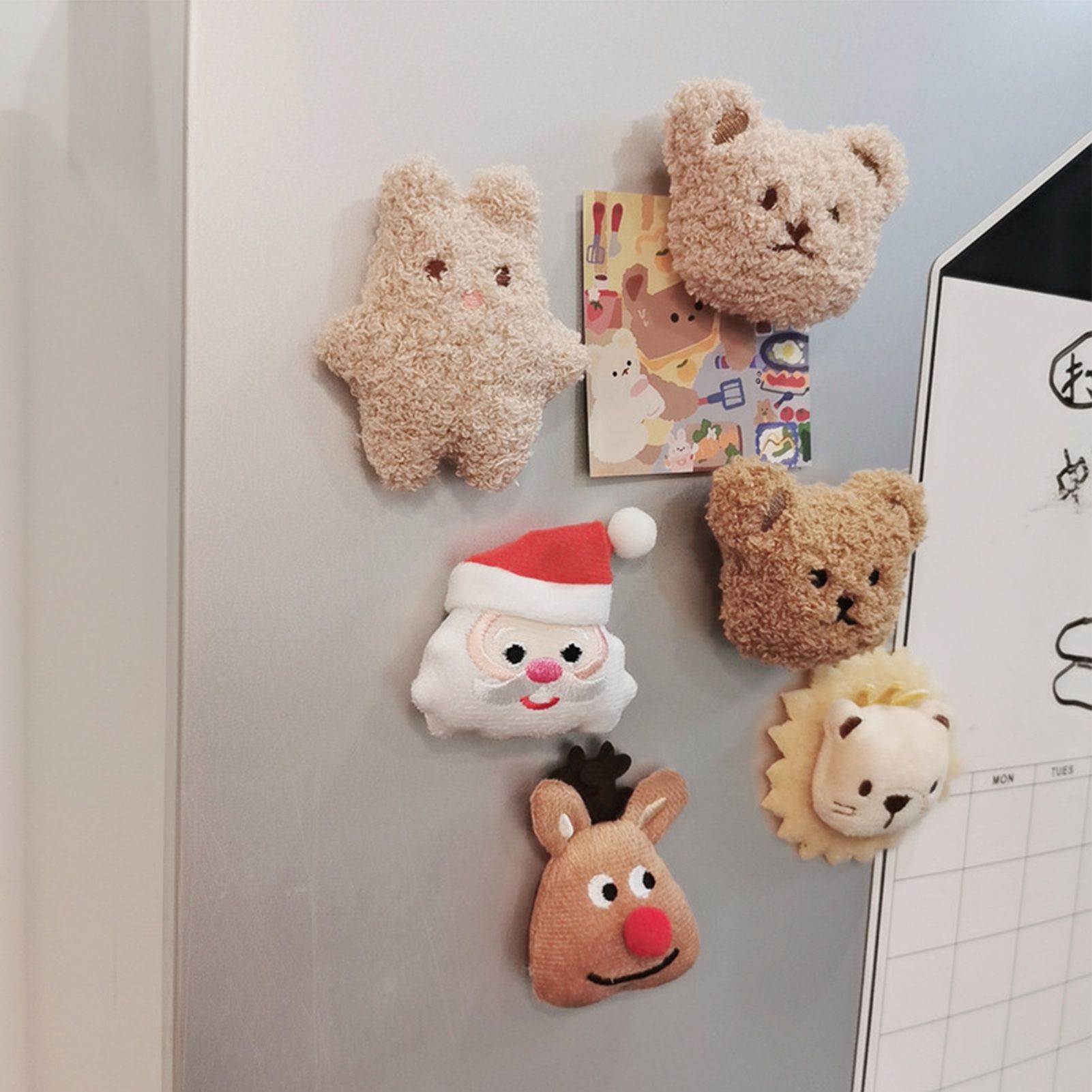 Plush Bear Fridge Magnet Rubber Soft Magnet 3D Animal Fridge Magnet for view 13