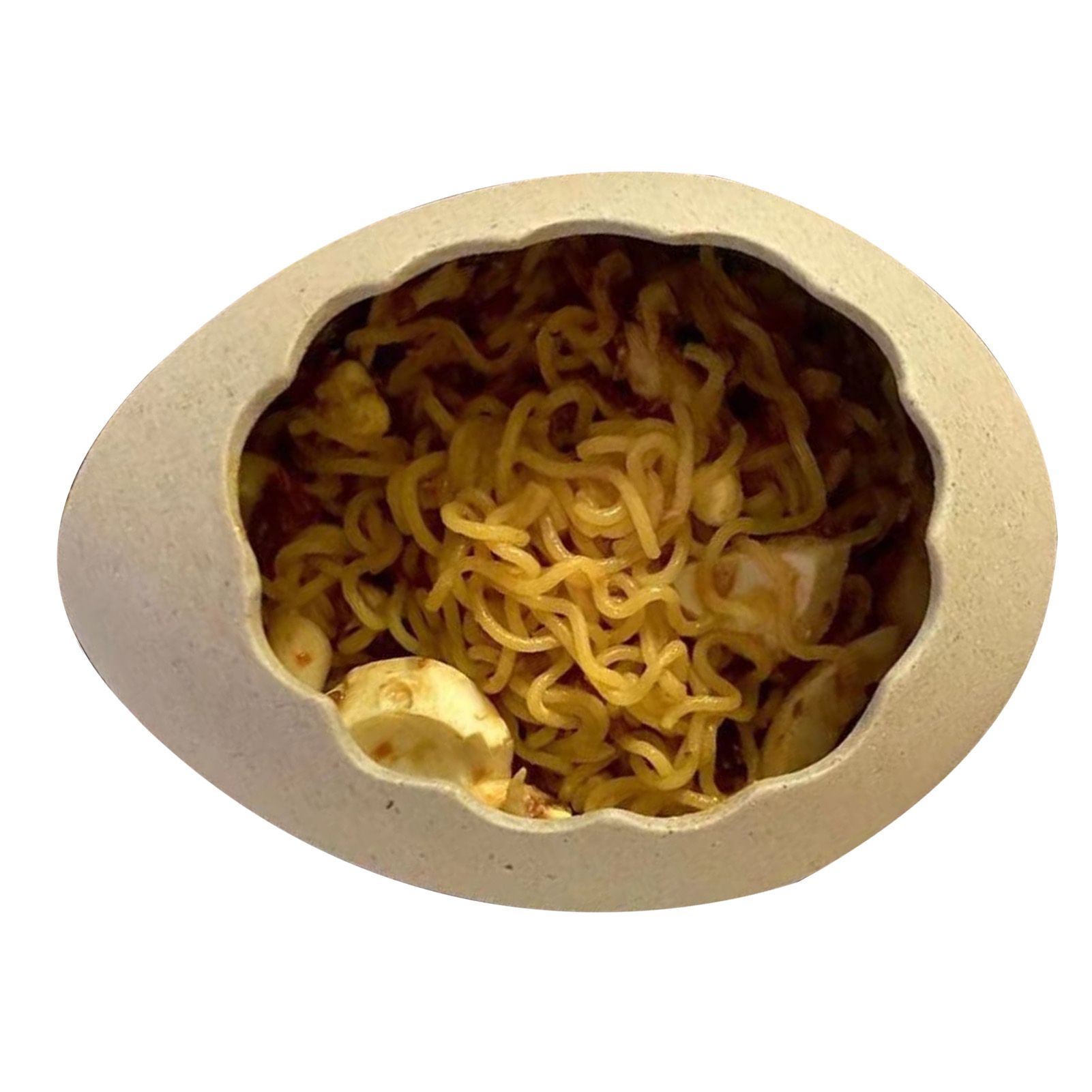 Egg Shell Bowl Ceramic Lifelike Decorative Toxic Free Noodle Dessert Bowl for view 3