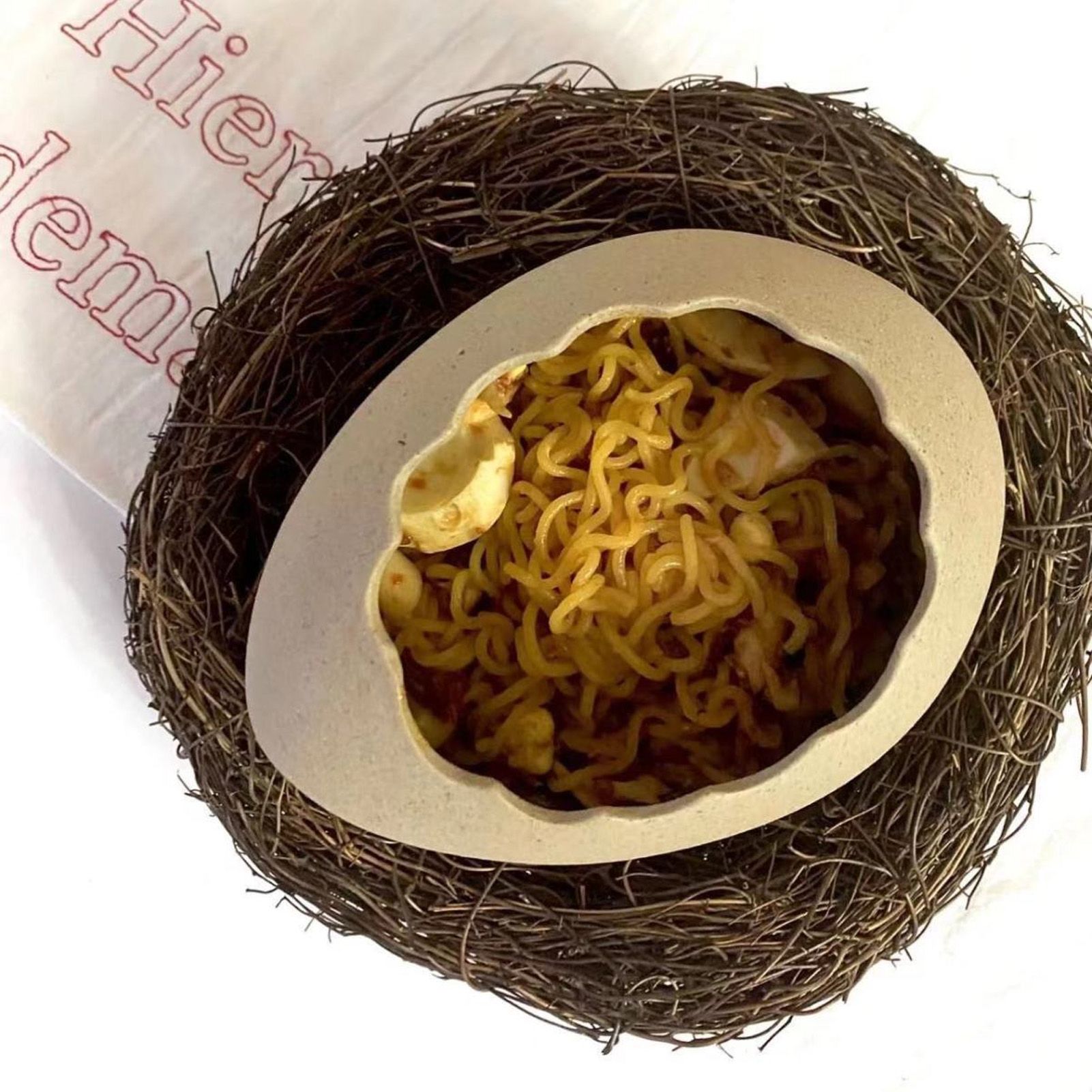 Egg Shell Bowl Ceramic Lifelike Decorative Toxic Free Noodle Dessert Bowl for view 5