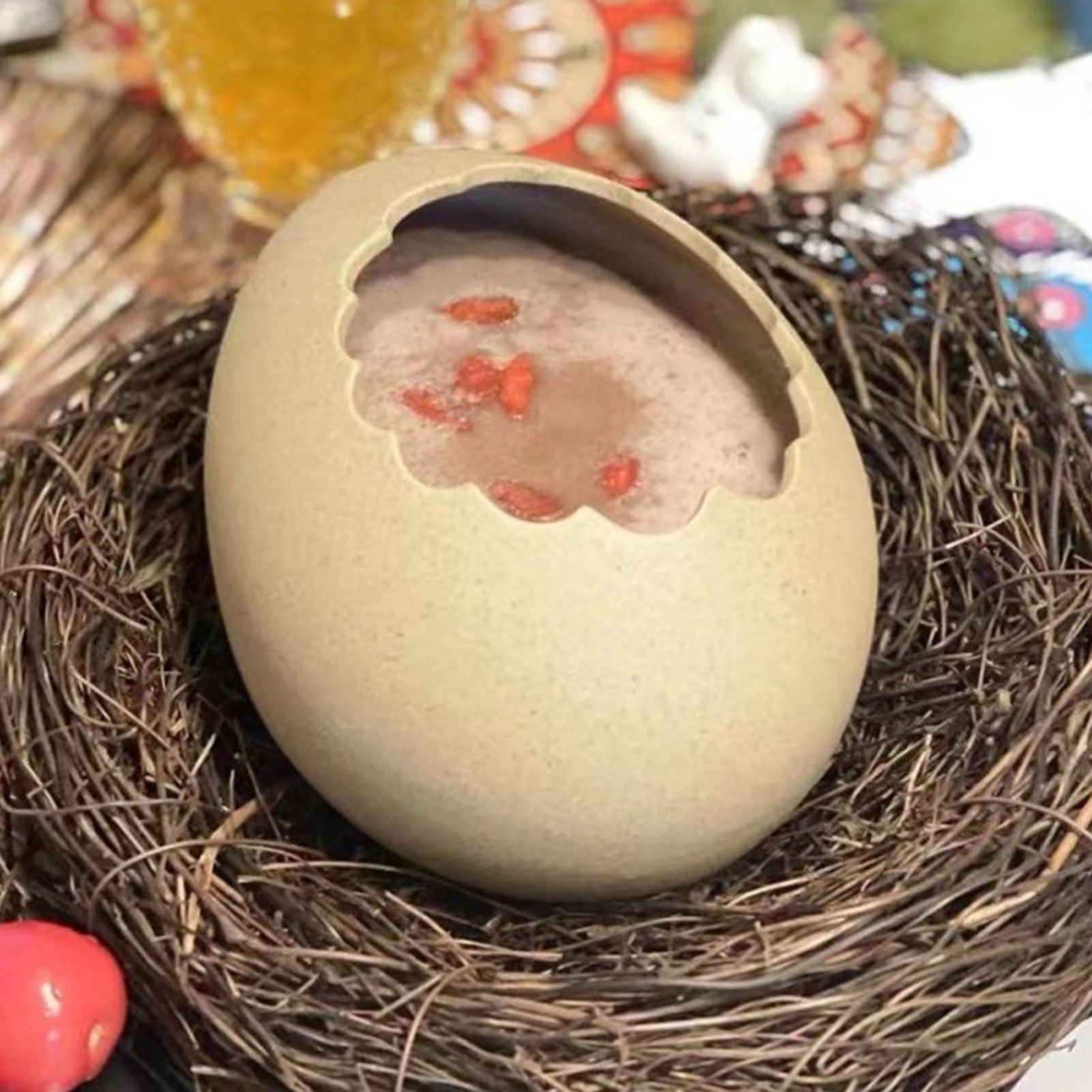 Egg Shell Bowl Ceramic Lifelike Decorative Toxic Free Noodle Dessert Bowl for view 9