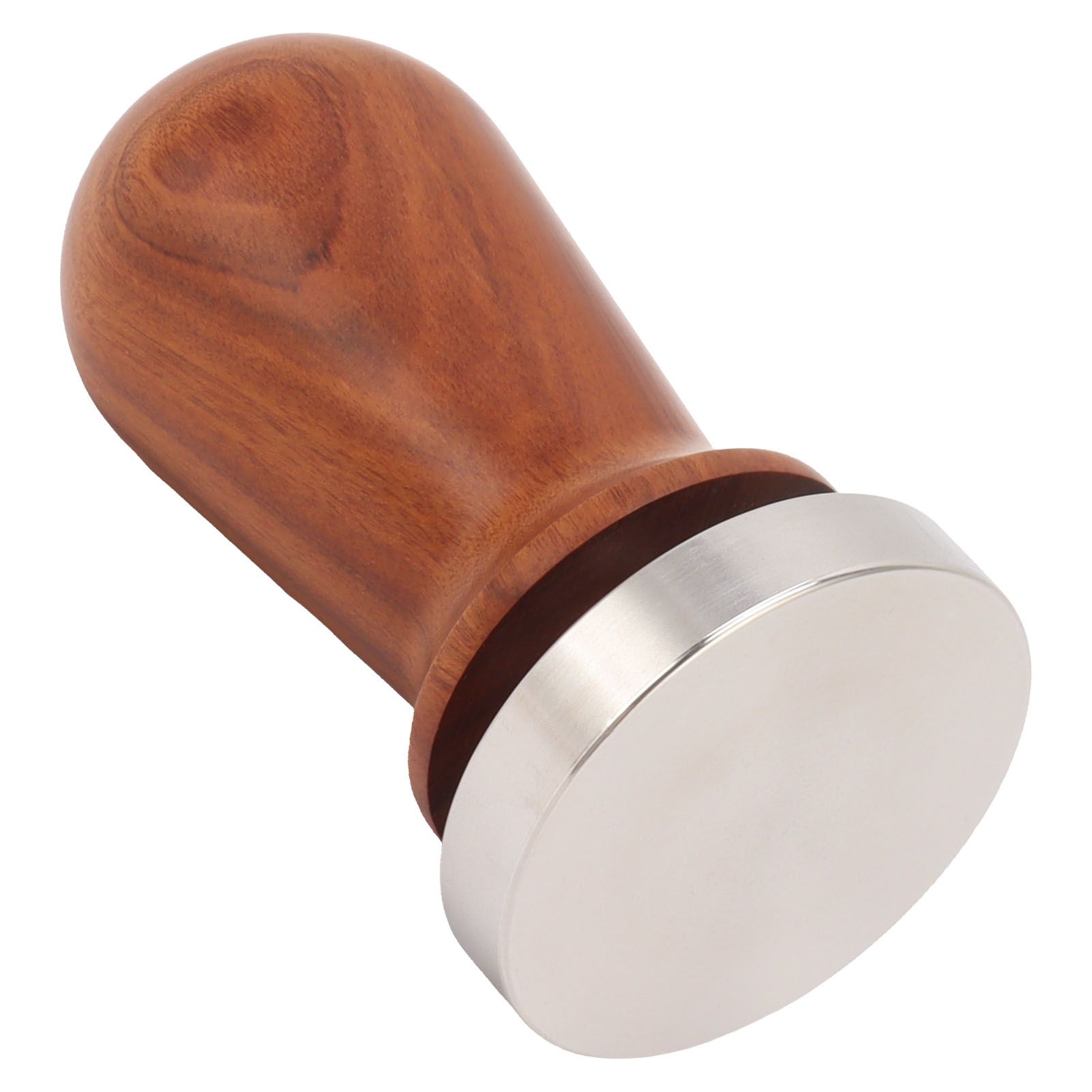 Coffee Tamper with Flat Stainless Steel Base Wooden Handle Coffee Powder Press view 10