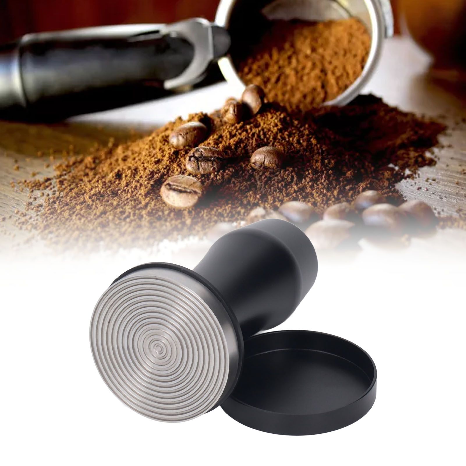 Coffee Tamper Aluminum Alloy Calibrated Tamper with Spring Loaded Stainless view 12
