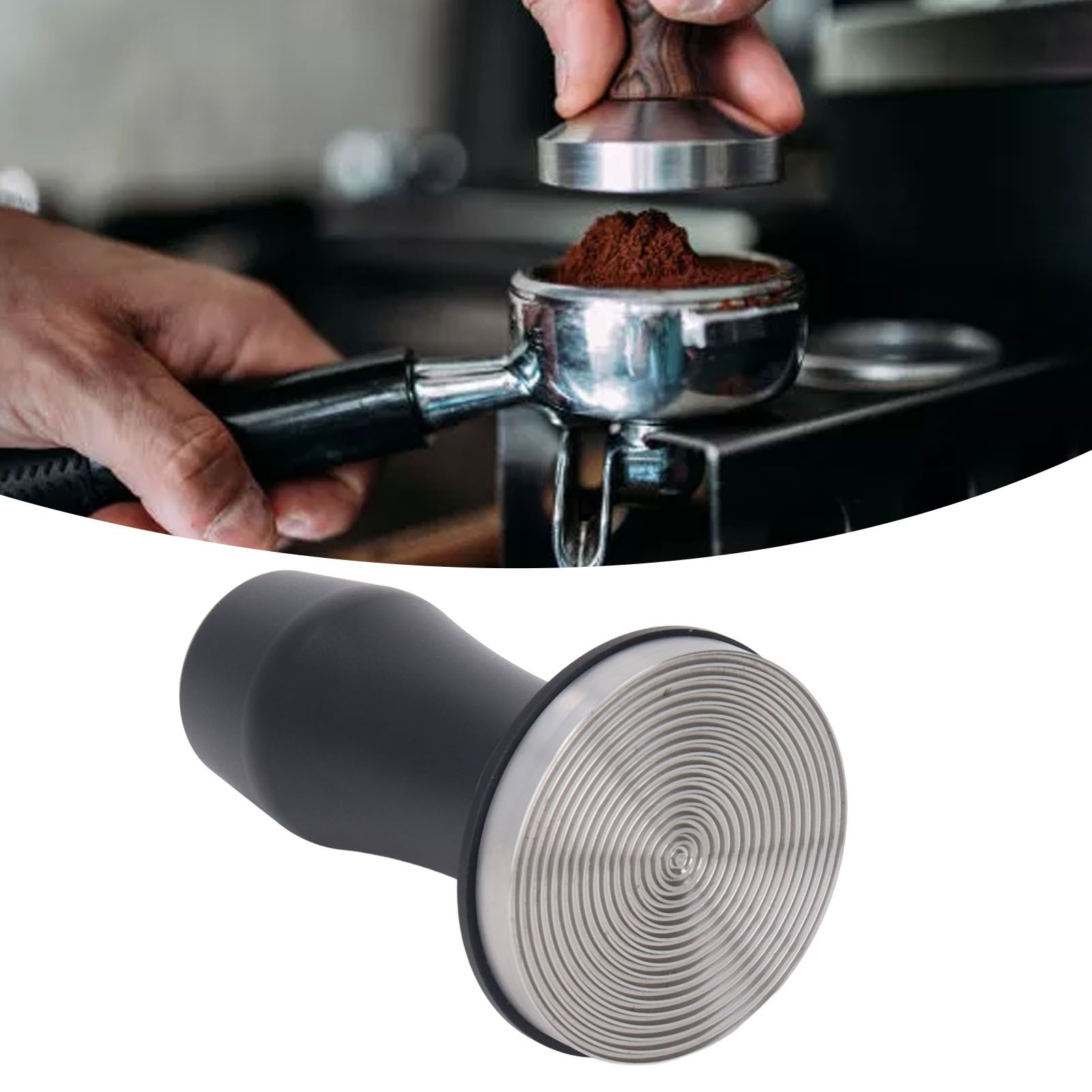 Coffee Tamper Aluminum Alloy Calibrated Tamper with Spring Loaded Stainless view 11