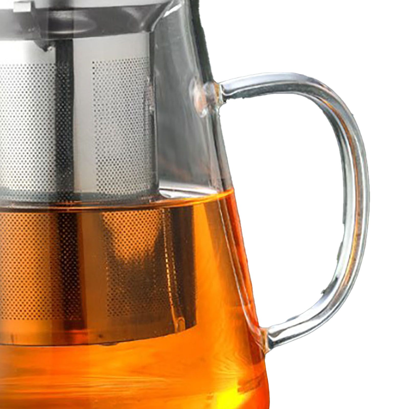 1300ml Glass Teapot Thickened Heat Resistant Clear Ergonomic Handle for Loose view 3