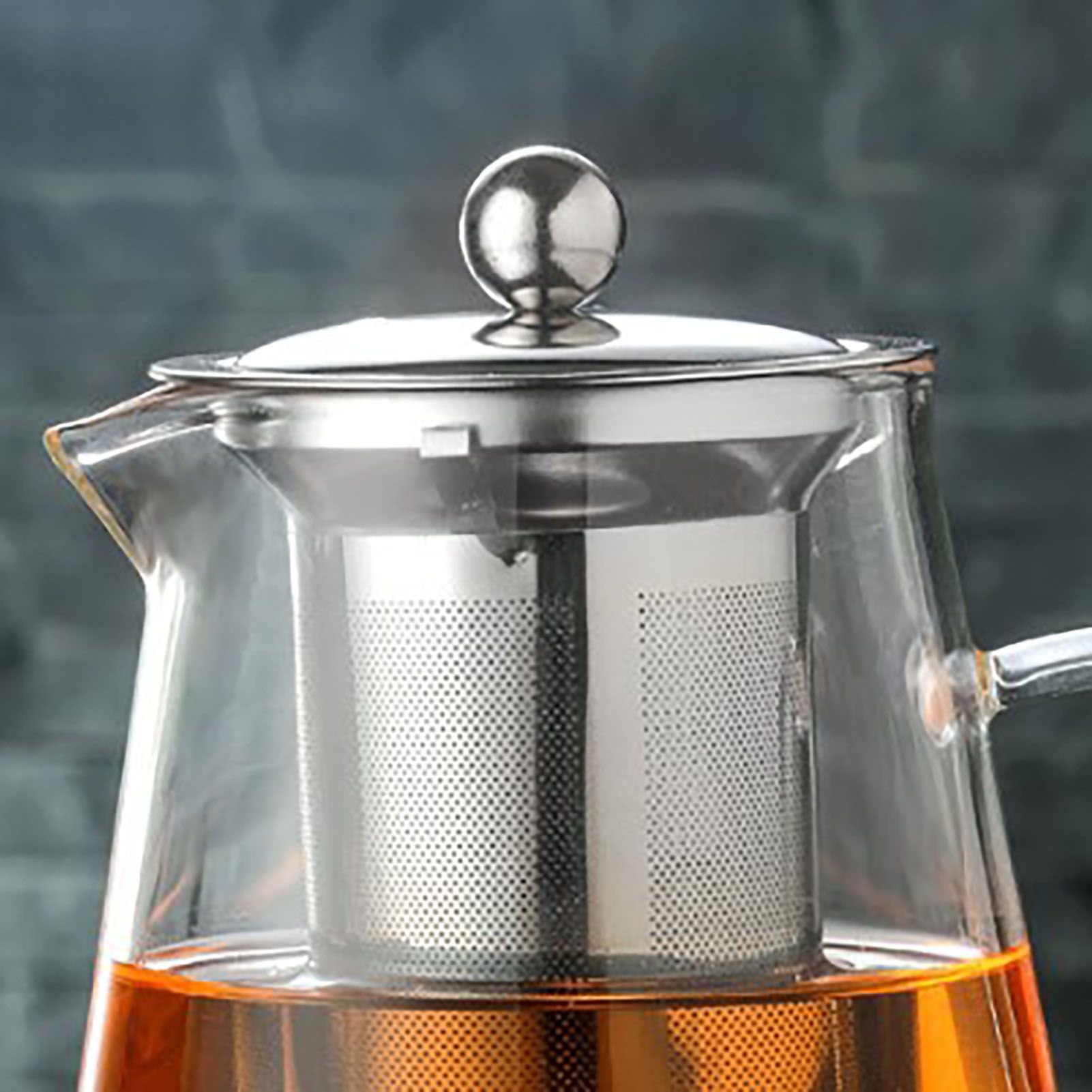 1300ml Glass Teapot Thickened Heat Resistant Clear Ergonomic Handle for Loose view 6