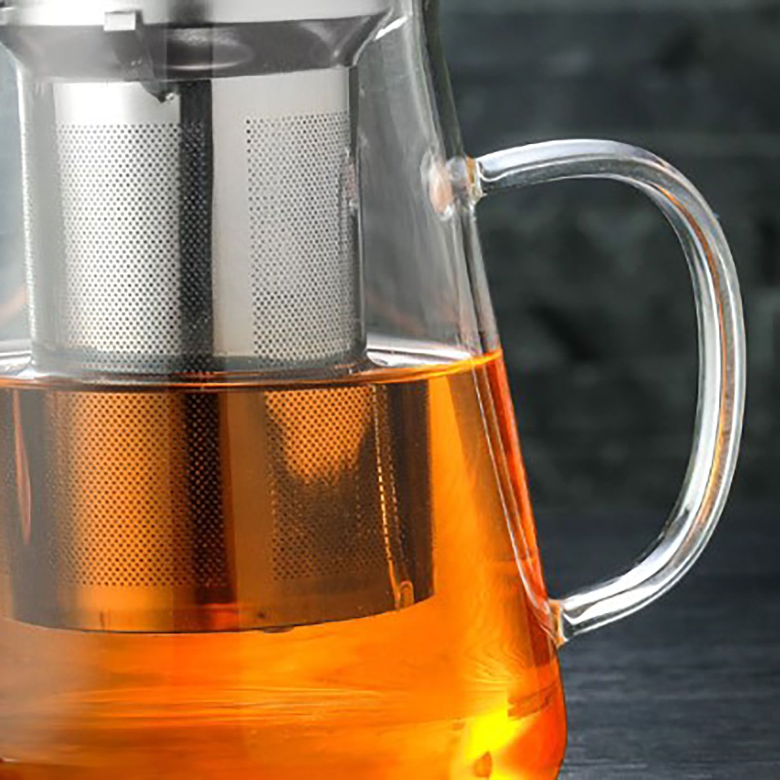 1300ml Glass Teapot Thickened Heat Resistant Clear Ergonomic Handle for Loose view 8