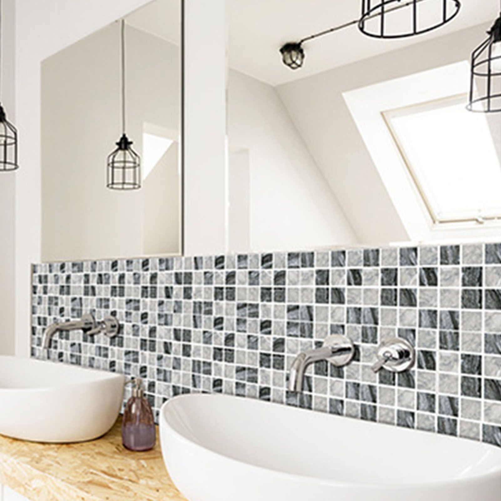 30PCS Mosaic Wallpaper PVC 3D Waterproof Oil Proof Self Adhesive Wall Sticker view 6