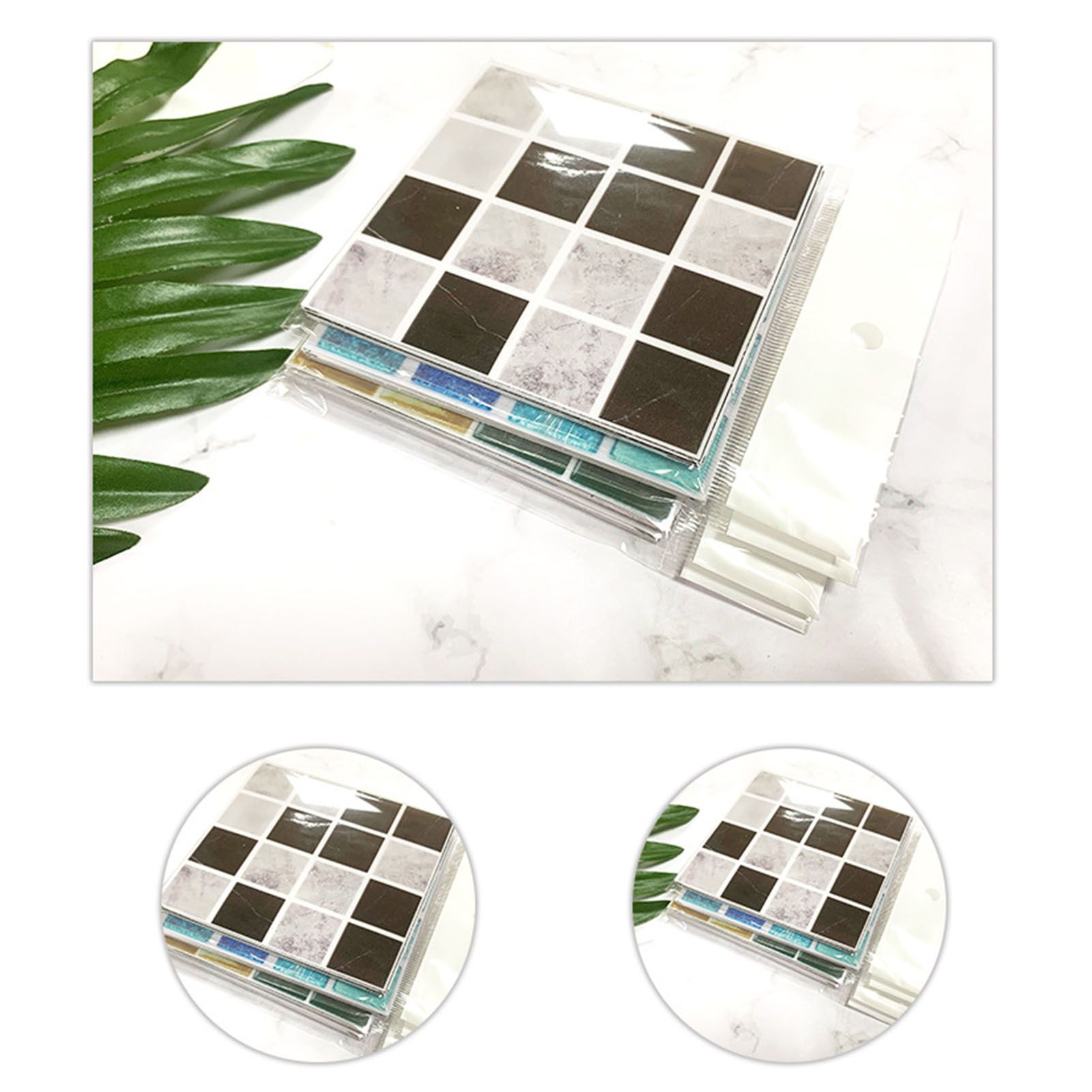 30PCS Mosaic Wallpaper PVC 3D Waterproof Oil Proof Self Adhesive Wall Sticker view 8