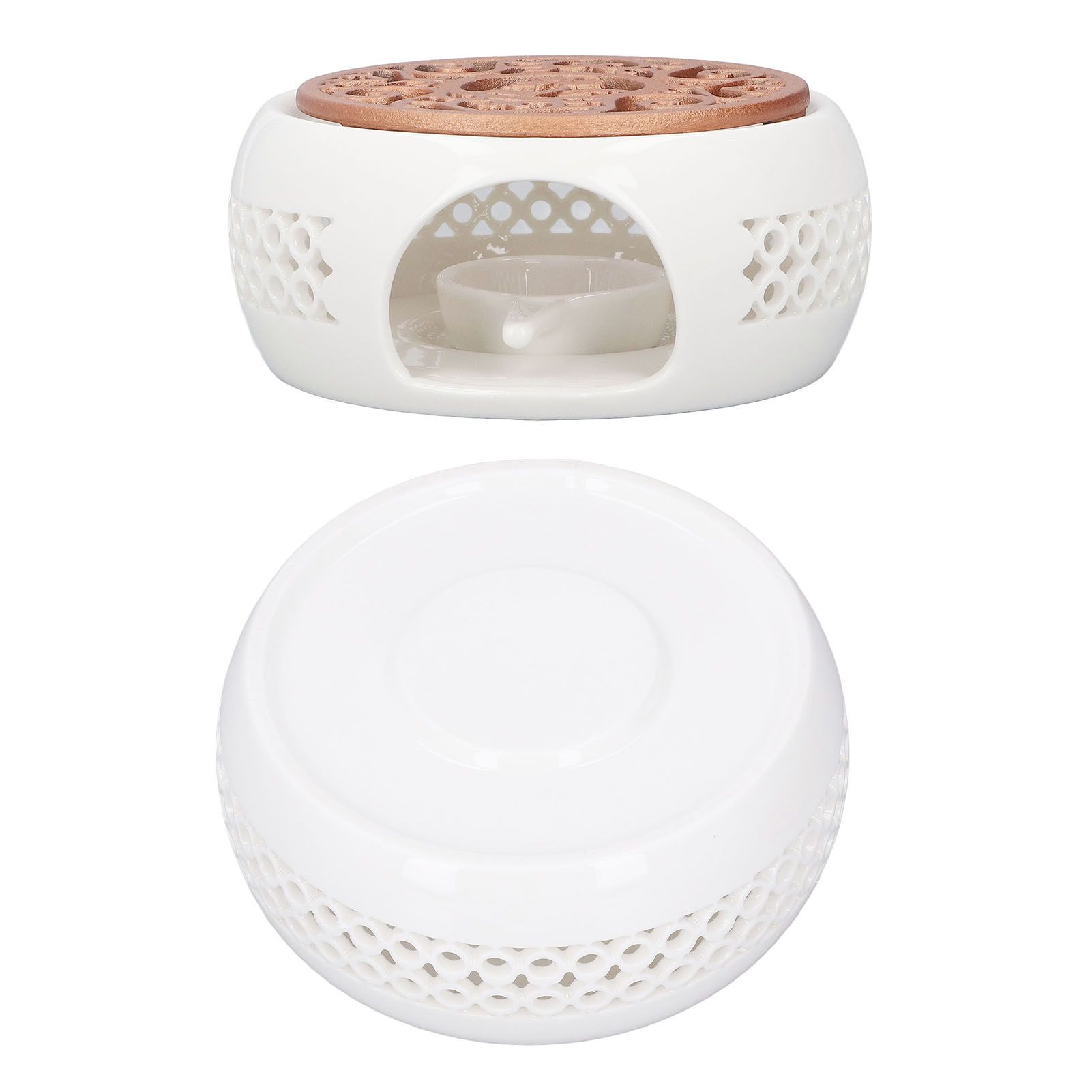 Ceramic Teapot Warmer Hollowed Pad Concave Bottom Practical Multifunction view 10