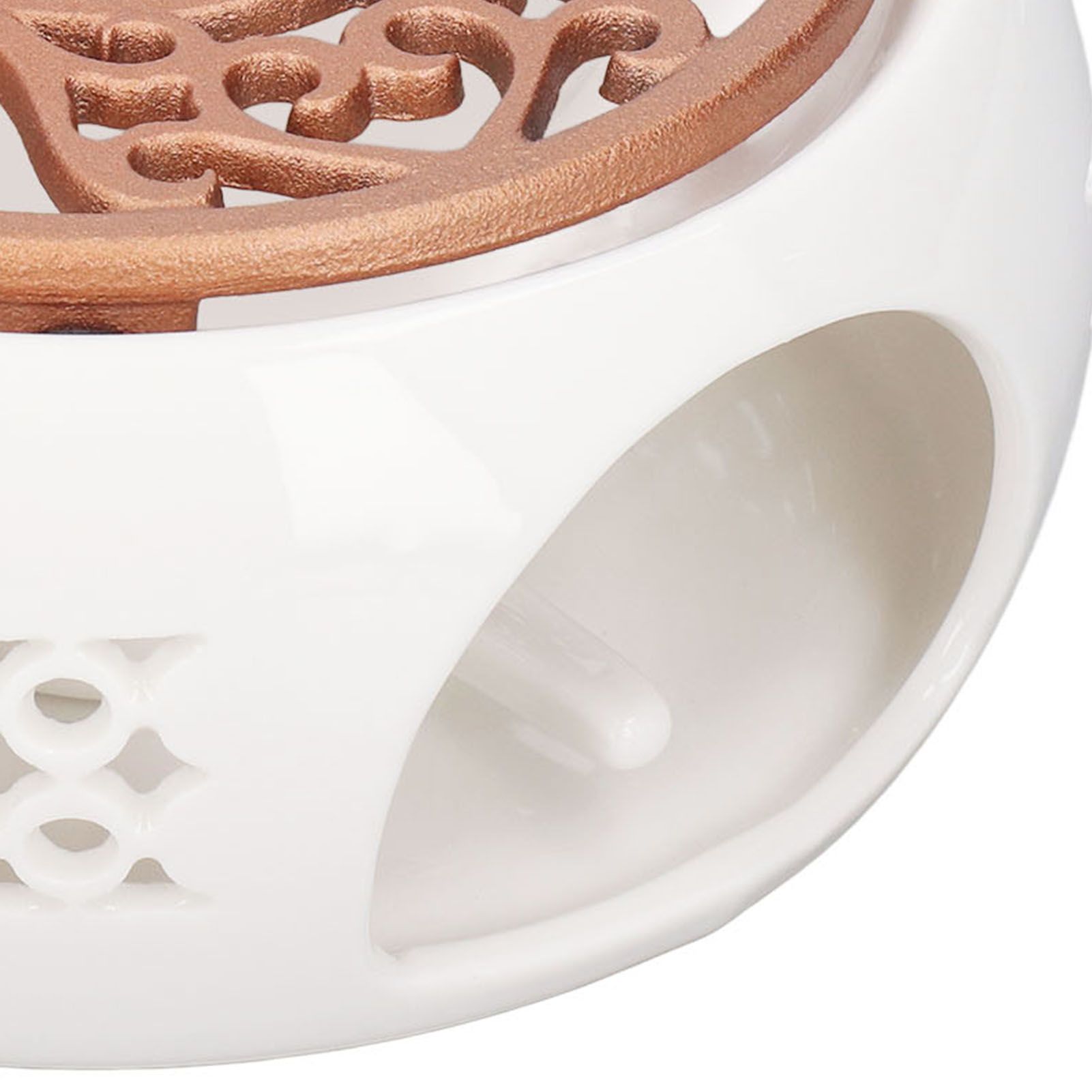 Ceramic Teapot Warmer Hollowed Pad Concave Bottom Practical Multifunction view 15