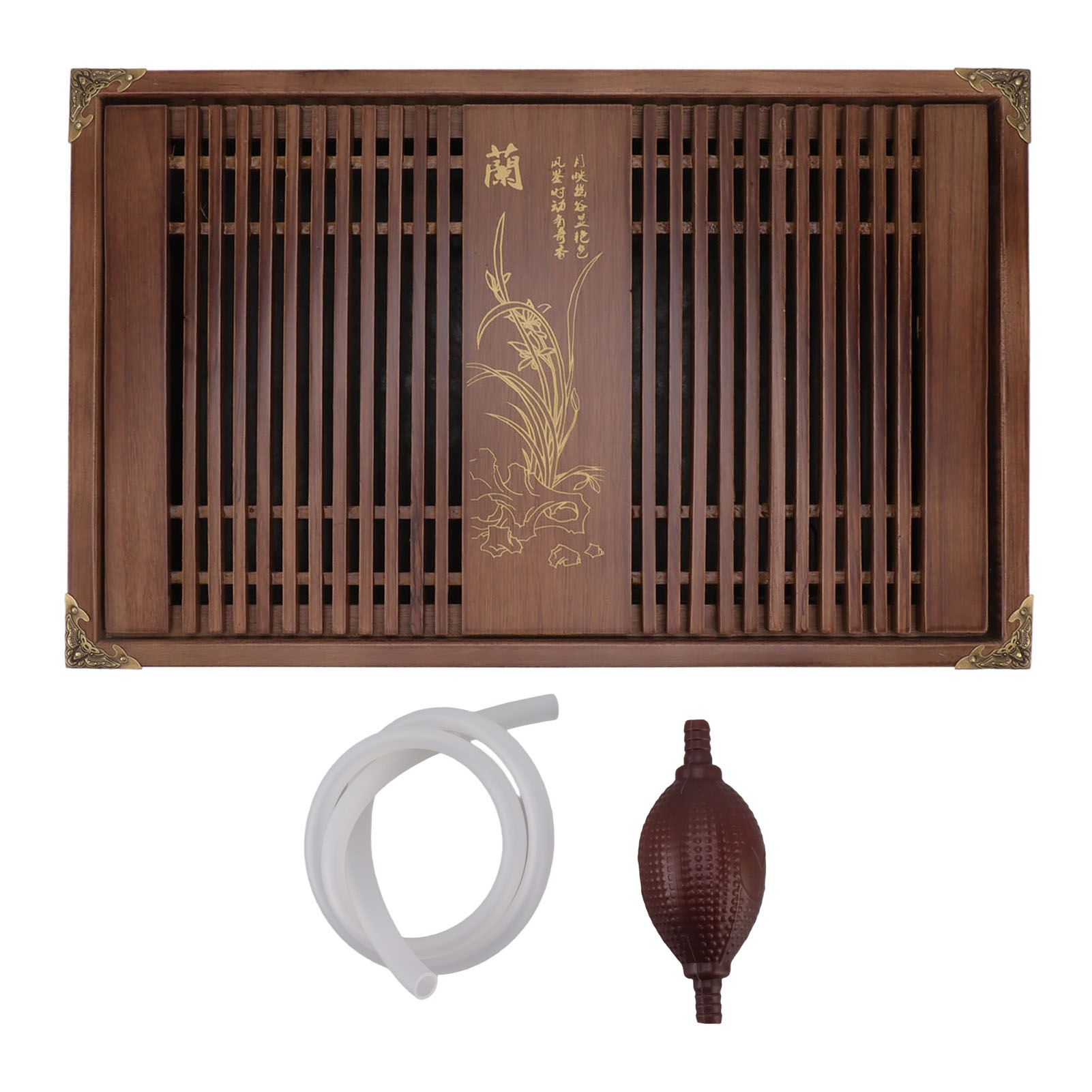 Kungfu Tea Tray Chinese Gongfu Tea Tray Drainage Water Storage Wood Tea Table