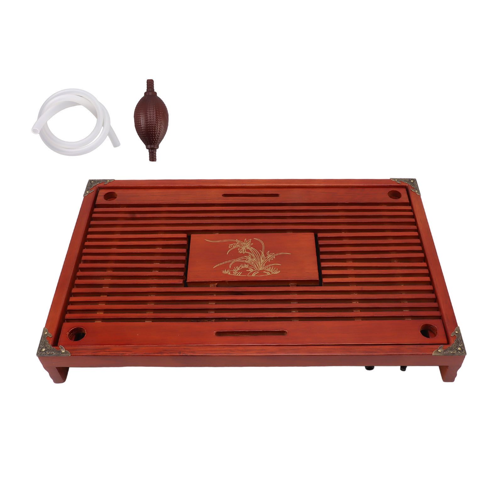 Chinese Style Kongfu Tea Tray Wooden Teaboard Drainage Water Storage Serving