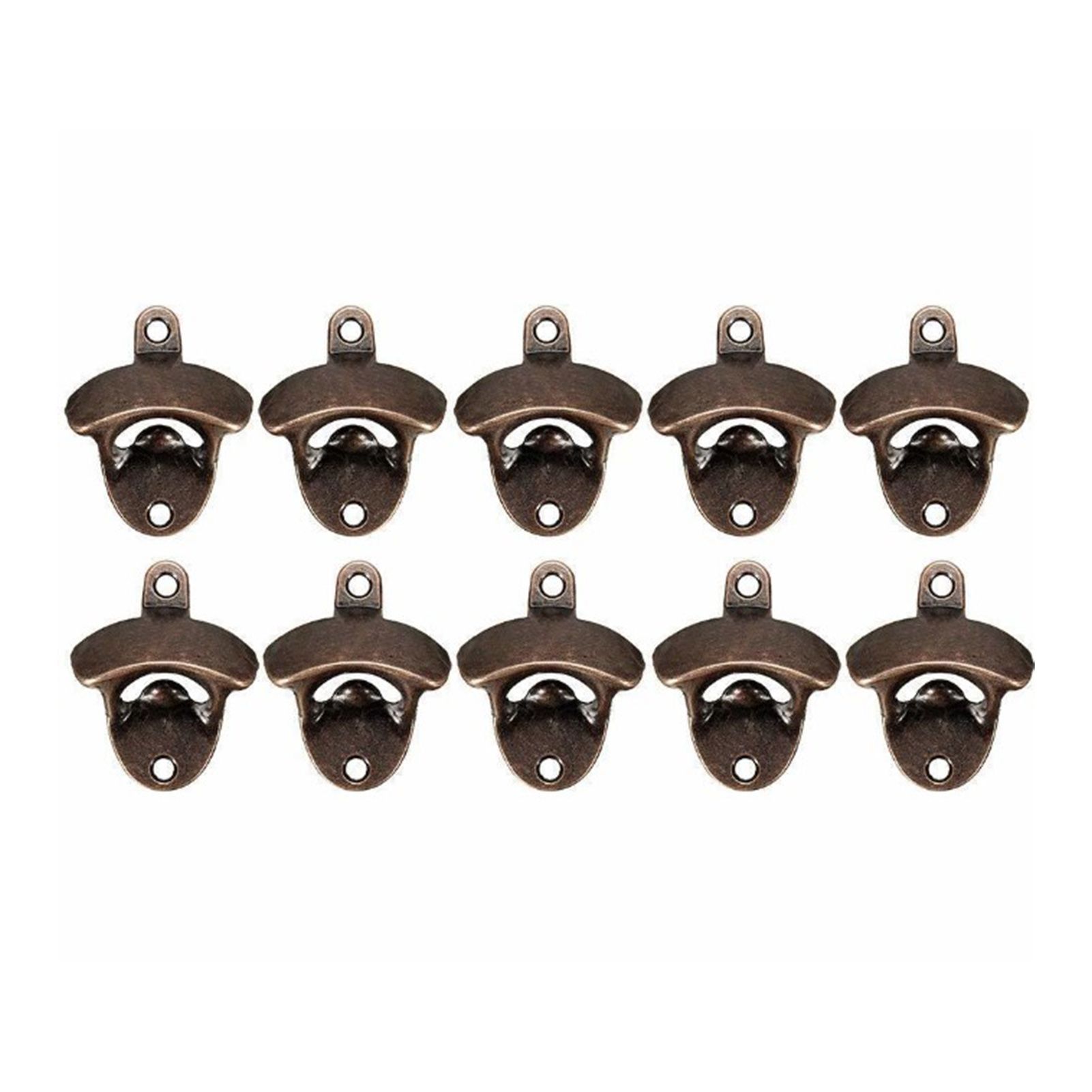 10 Pcs Wall Mount Bottle Opener Vintage Style Rustic Strong Durable Metal Beer