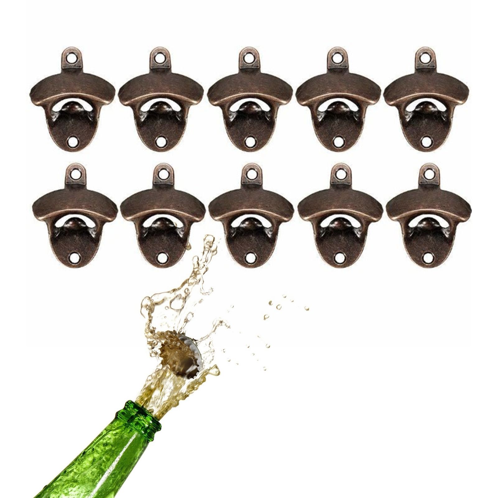 10 Pcs Wall Mount Bottle Opener Vintage Style Rustic Strong Durable Metal Beer view 6