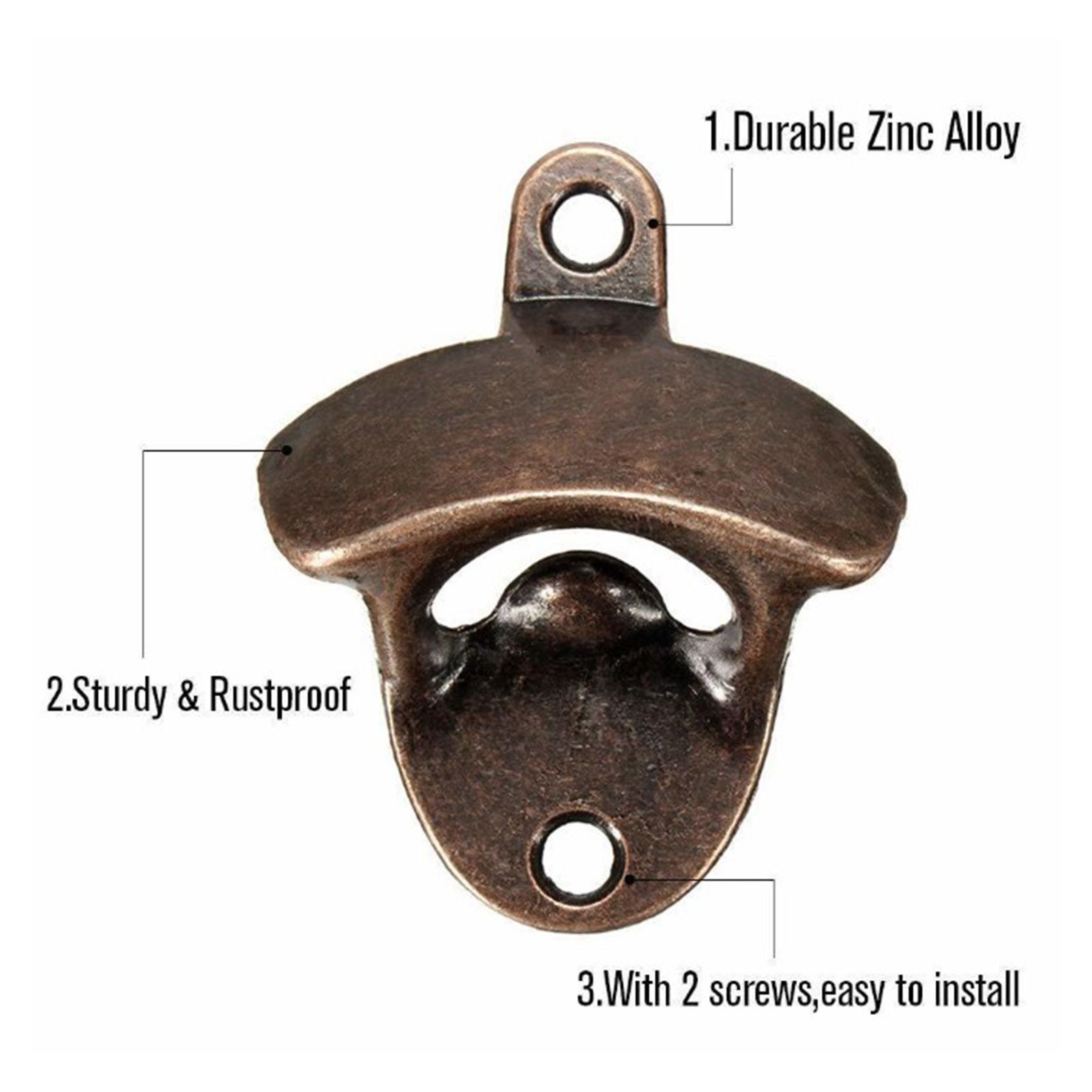 10 Pcs Wall Mount Bottle Opener Vintage Style Rustic Strong Durable Metal Beer view 8