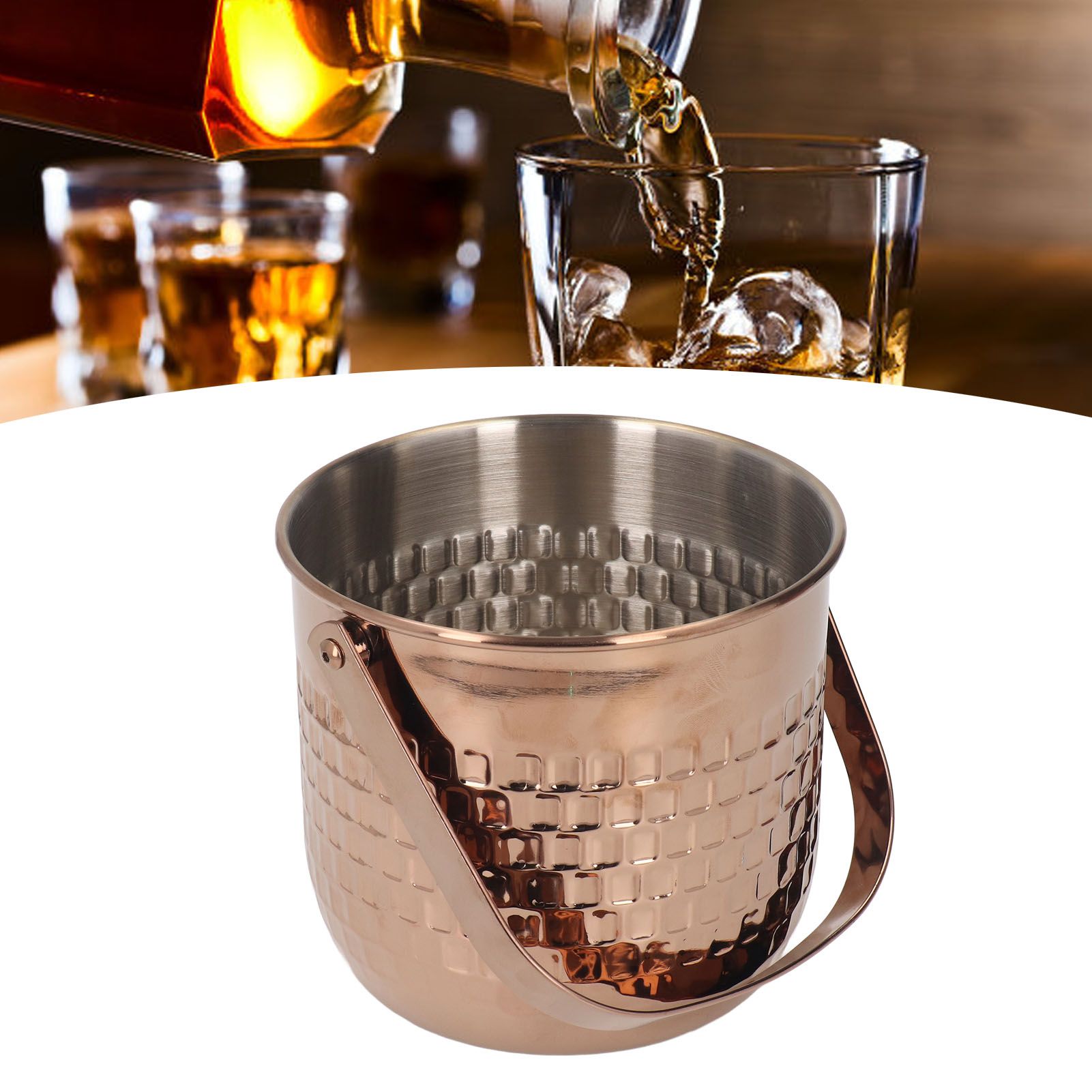 Wine Bucket Double Layer Stainless Steel Insulated Ice Wine Bucket for KTV Bar view 12