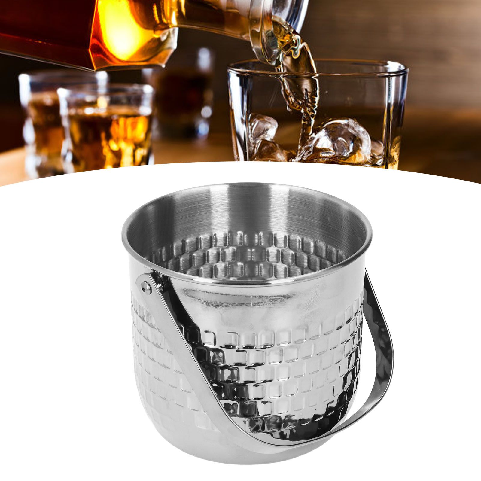 Wine Bucket Double Layer Stainless Steel Insulated Ice Wine Bucket for KTV Bar view 11