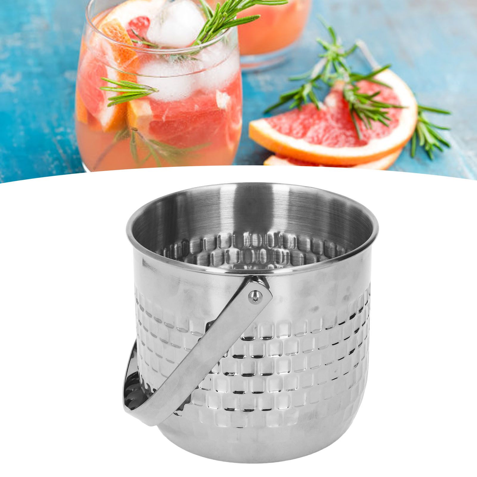 Wine Bucket Double Layer Stainless Steel Insulated Ice Wine Bucket for KTV Bar view 12