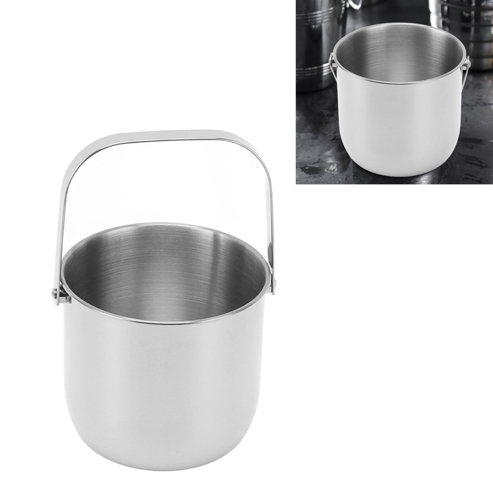 KTV Bar Commercial Thickened Ice Bucket Stainless Steel Double Insulation Ice view 12