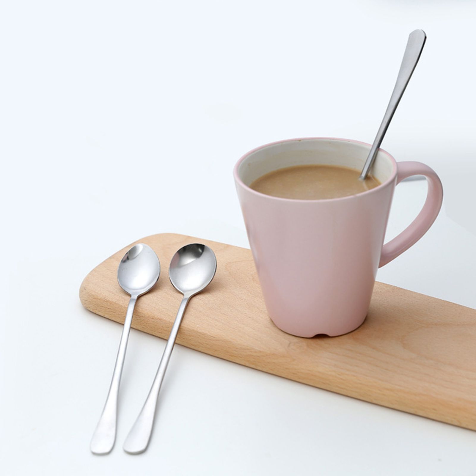 3Pcs Stainless Steel Long Handle Spoon Coffee Ice Tea Ice Cream Spoon for Bar view 6
