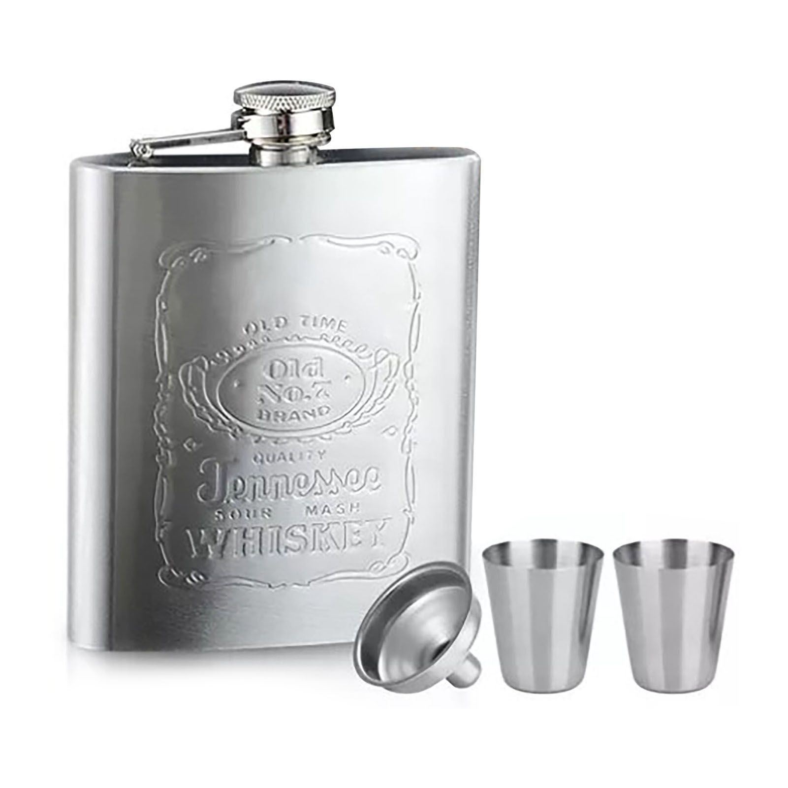 Hip Flask Portable Leak Proof Stainless Steel Whisky Hip Flask with Funnel for