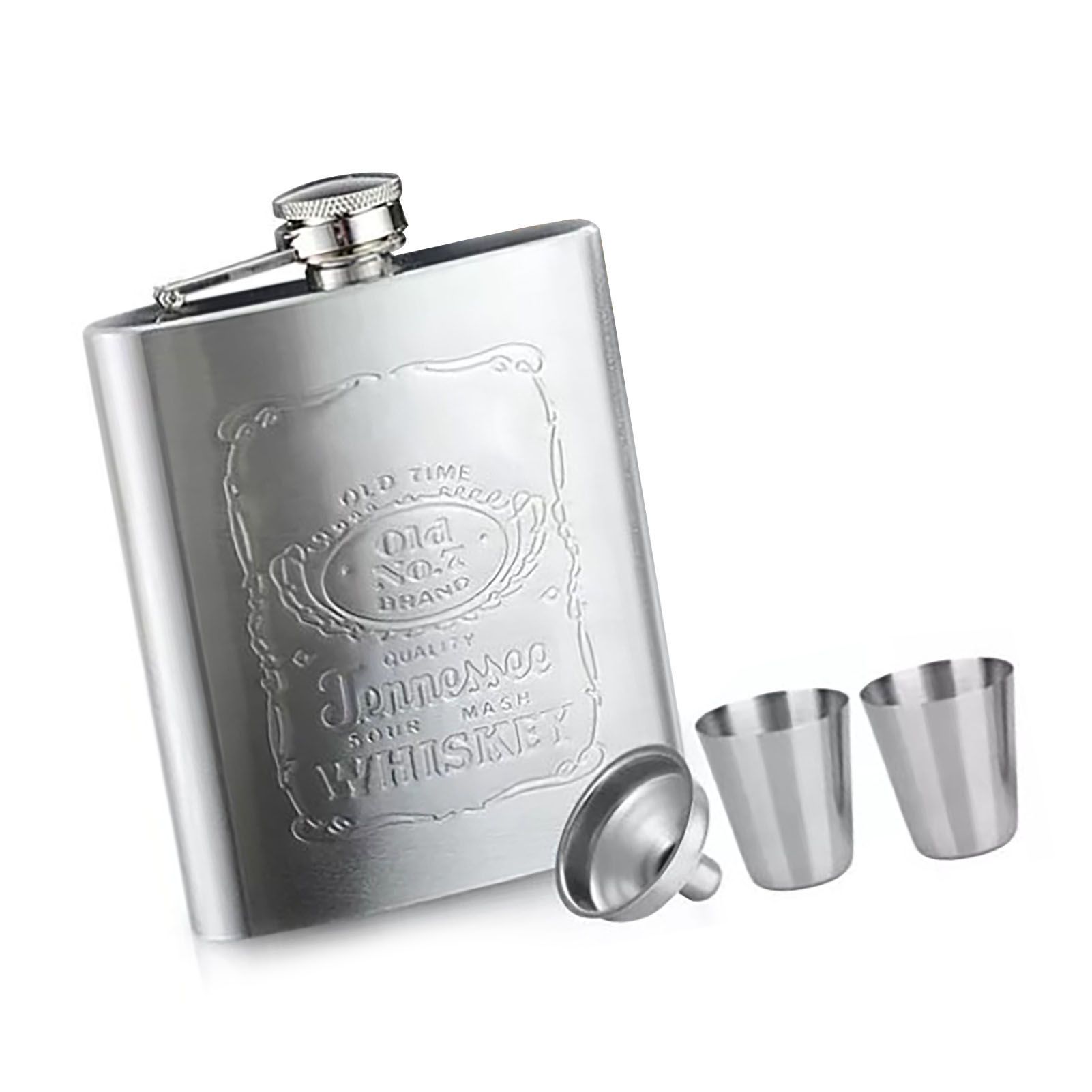 Hip Flask Portable Leak Proof Stainless Steel Whisky Hip Flask with Funnel for view 2