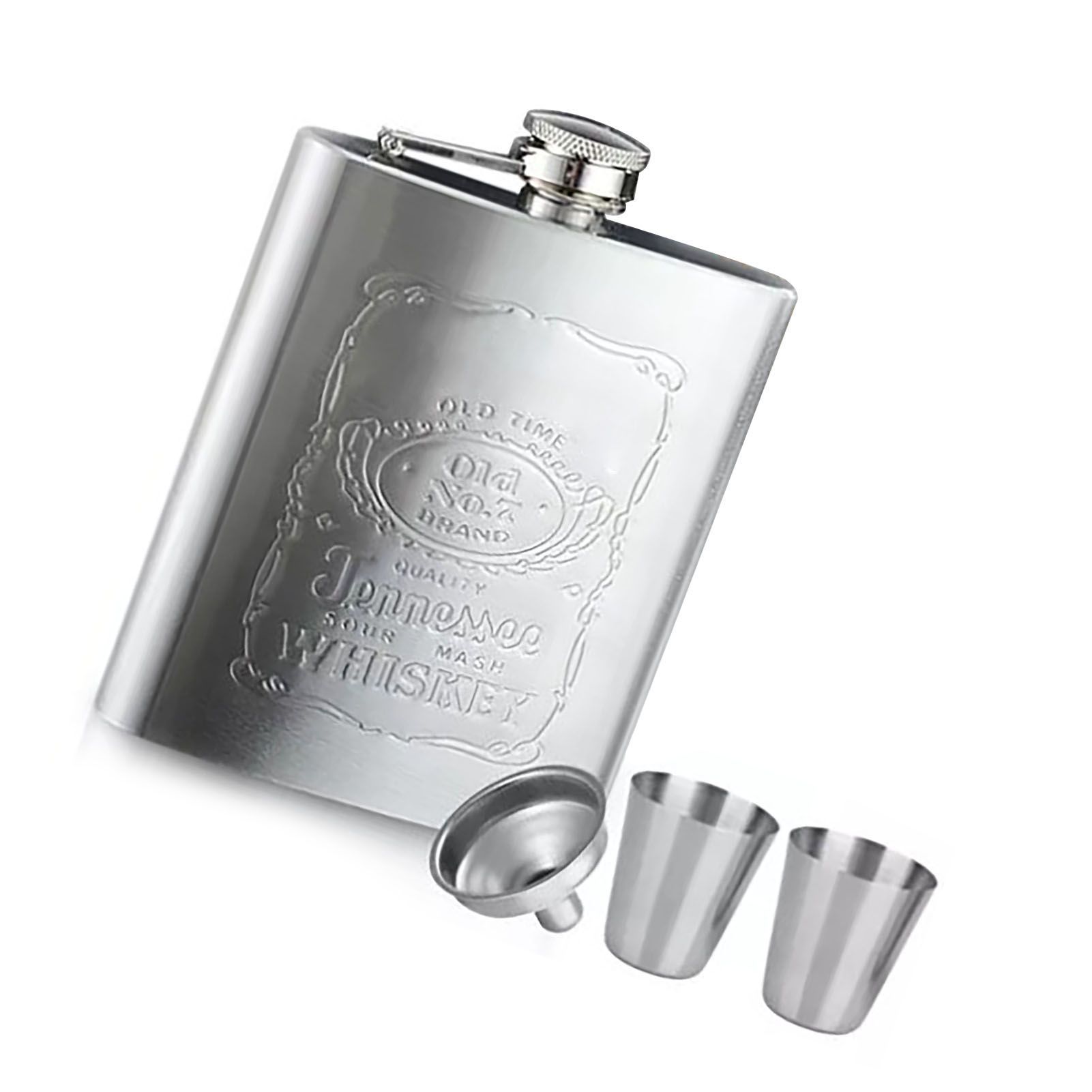 Hip Flask Portable Leak Proof Stainless Steel Whisky Hip Flask with Funnel for view 3