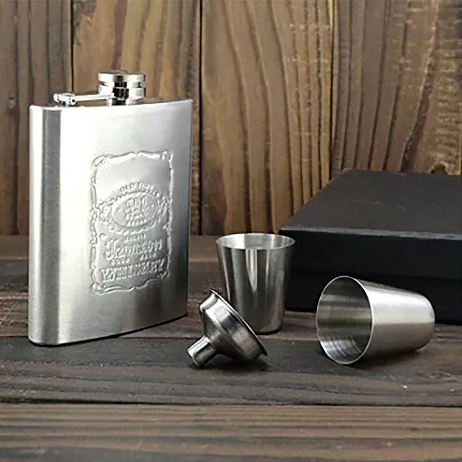 Hip Flask Portable Leak Proof Stainless Steel Whisky Hip Flask with Funnel for view 8