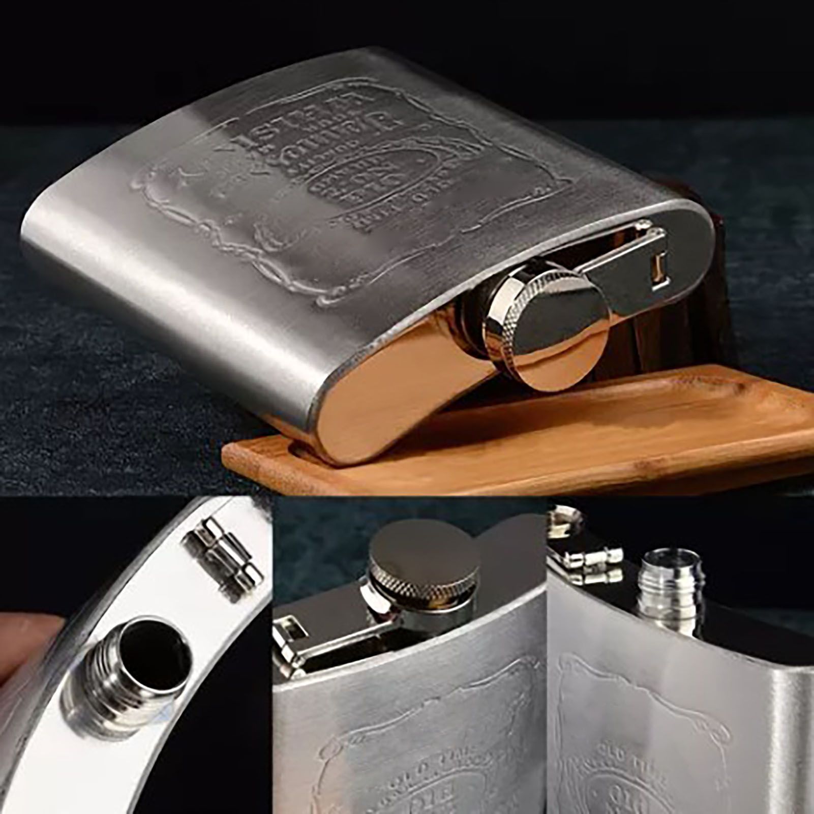 Hip Flask Portable Leak Proof Stainless Steel Whisky Hip Flask with Funnel for view 9
