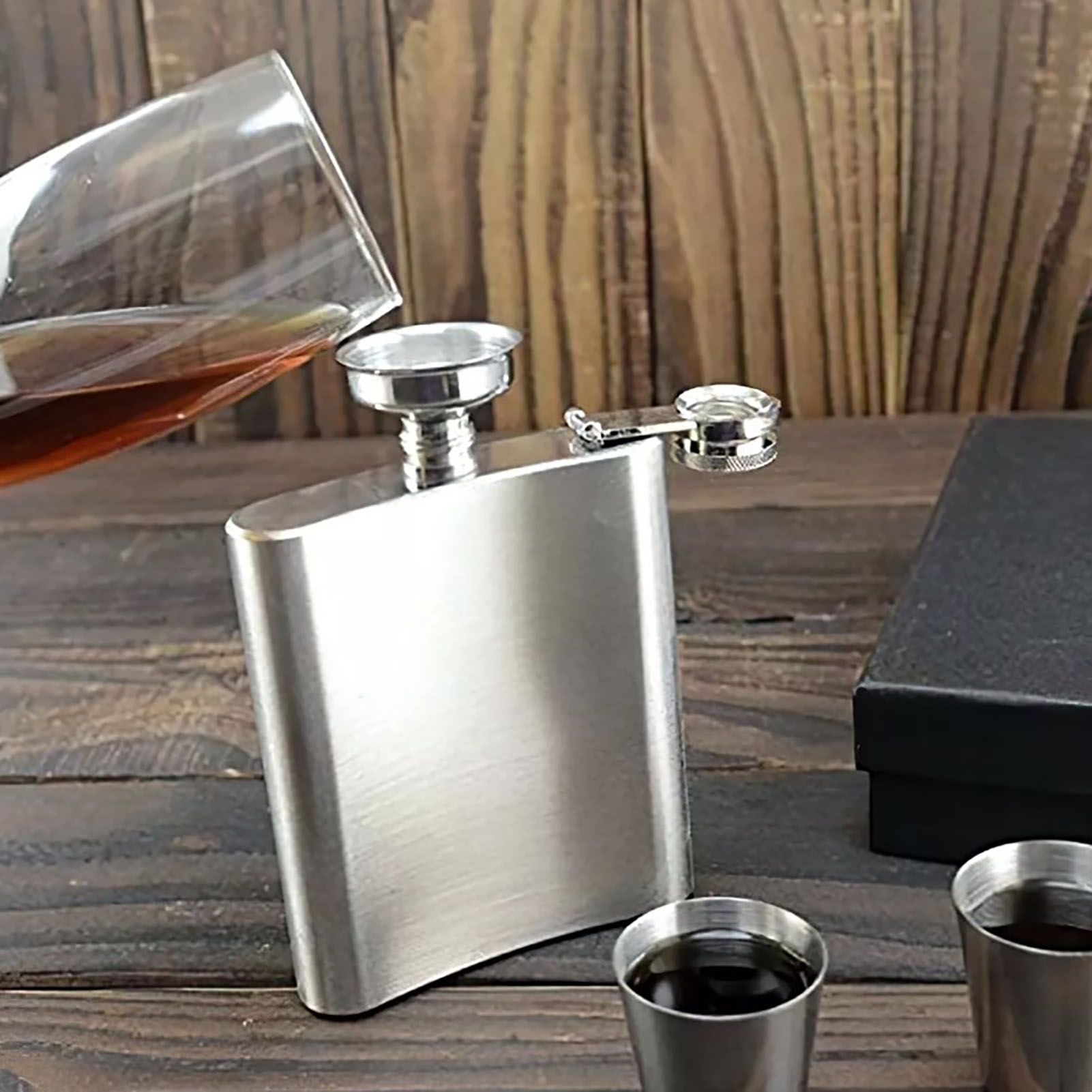 Hip Flask Portable Leak Proof Stainless Steel Whisky Hip Flask with Funnel for view 11