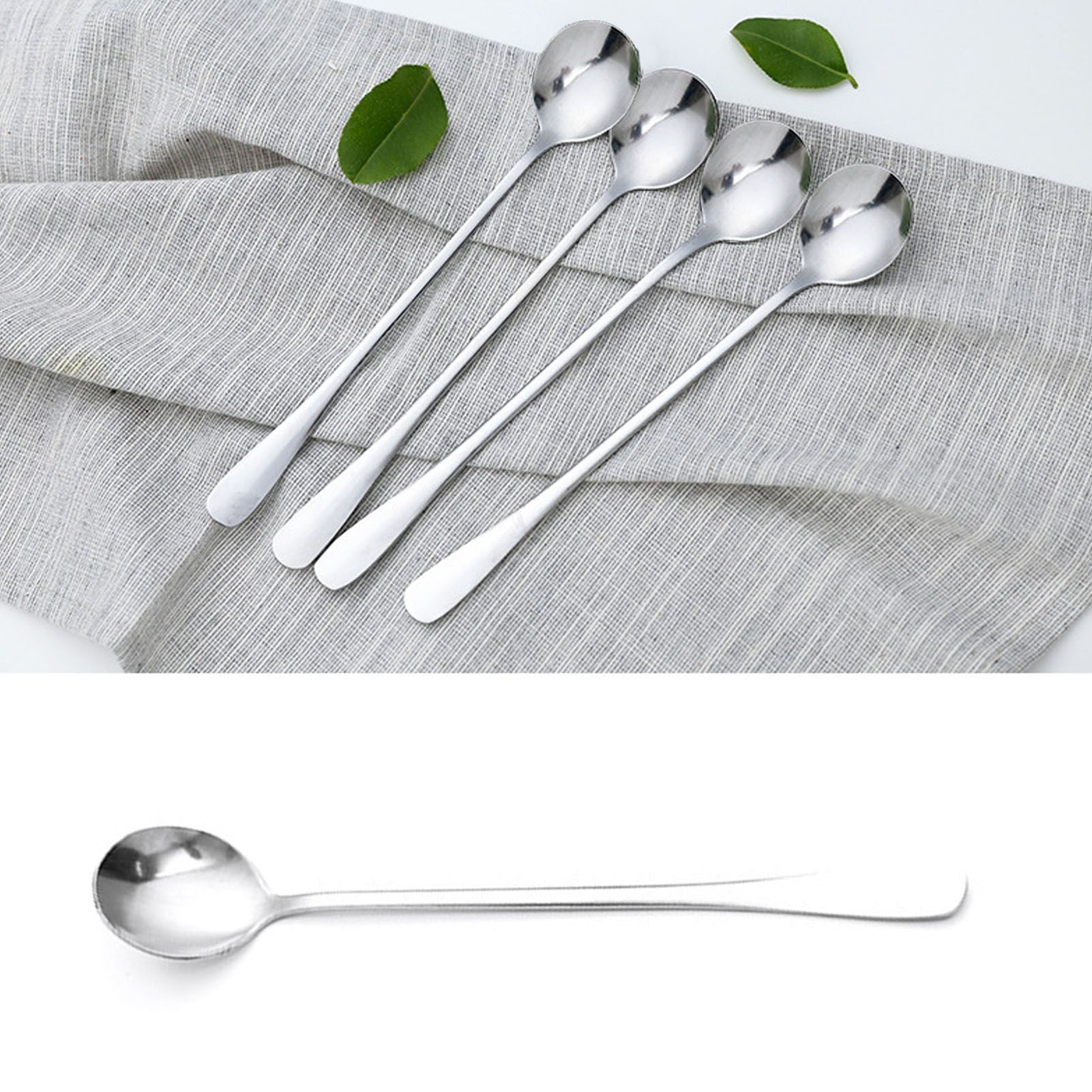 Long Handle Spoons Stainless Steel Elegant Multi Functional Stirring Spoons view 8