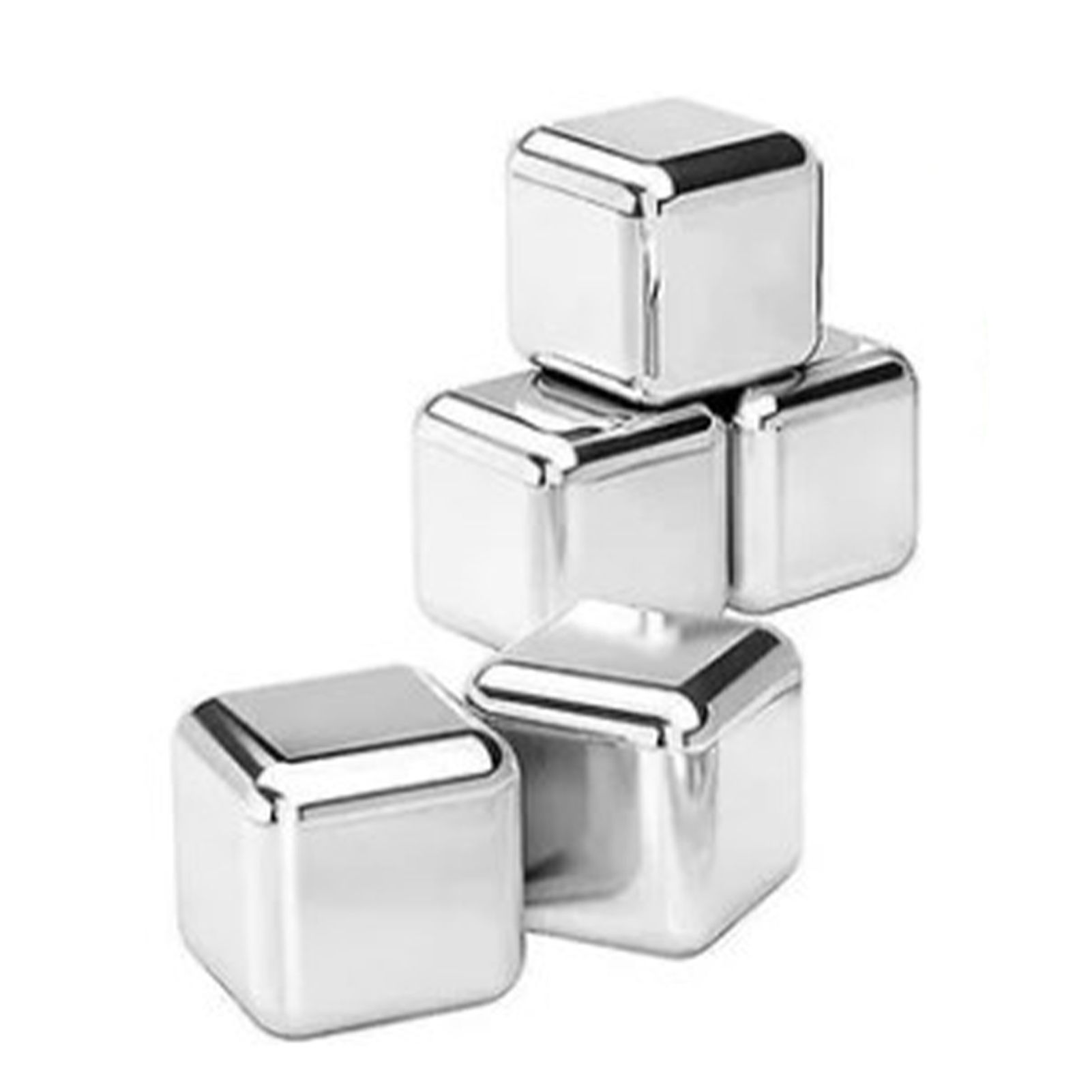 8PCS Metal Ice Cubes 304 Stainless Steel with Ice Tongs Widely Used Whiskey view 12