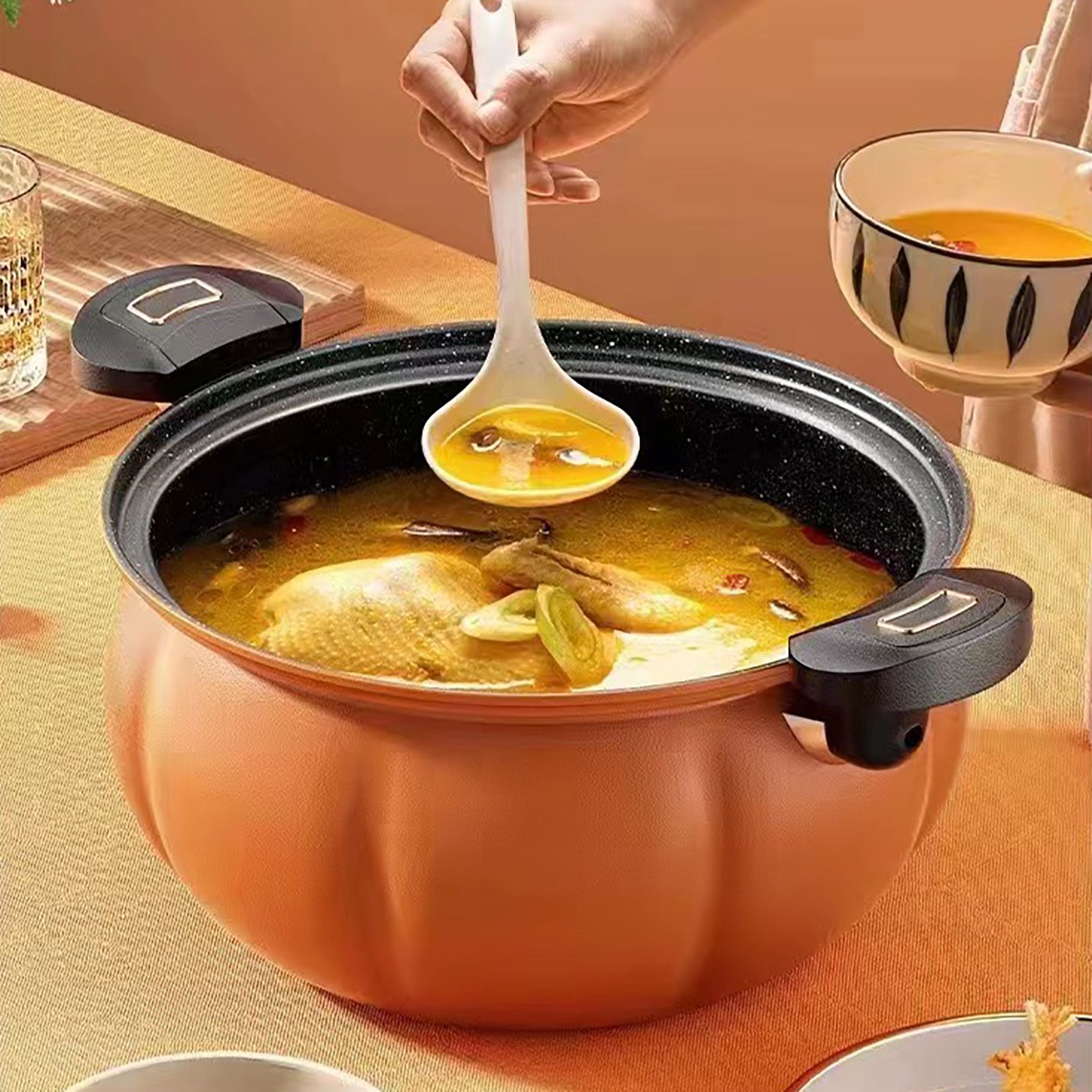 Medical Stone Soup Pot Large Capacity Excellent Sealing Saucepan Anti Scald view 10