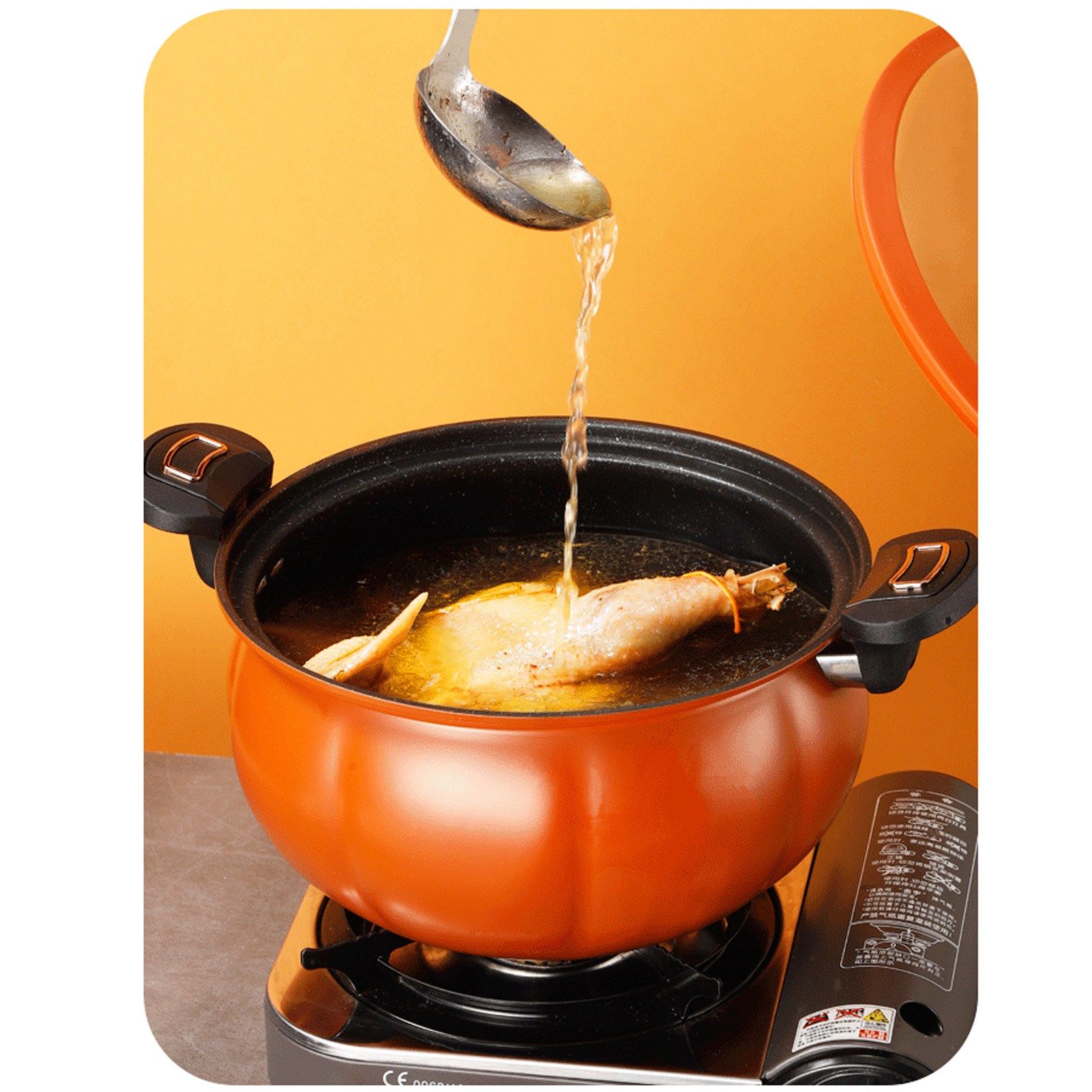 Micro Pressure Cooker Pumpkin Non Stick Multifunctional Soup Pot Gas Stove view 13