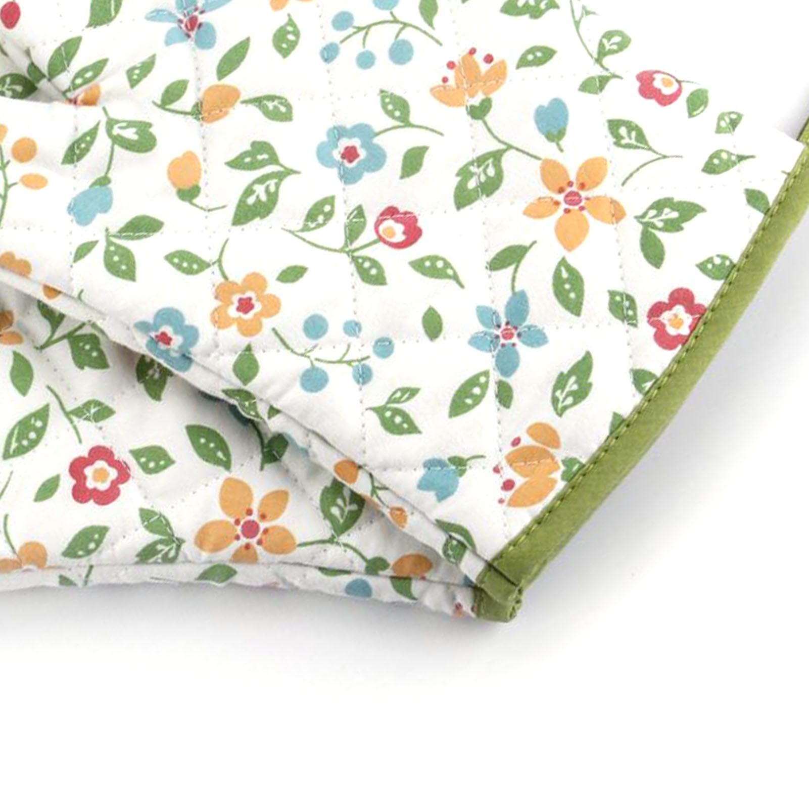 1 Pair Oven Gloves Non Slip Flower Grass Pattern Heat Resistant Microwave view 9