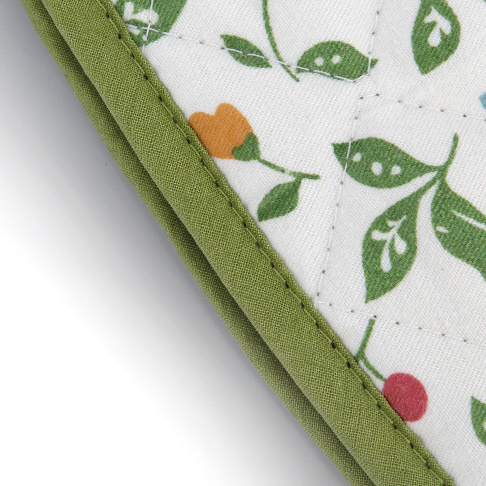 1 Pair Oven Gloves Non Slip Flower Grass Pattern Heat Resistant Microwave view 11