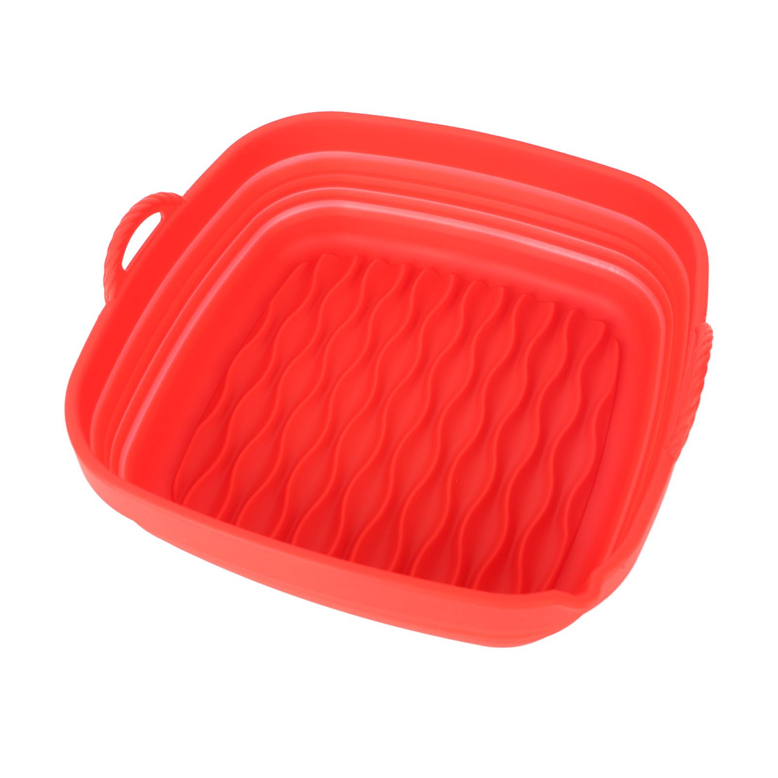 Reusable Fryer Liners Wave Grain Square Fryer Silicone Basket for Home Baking
