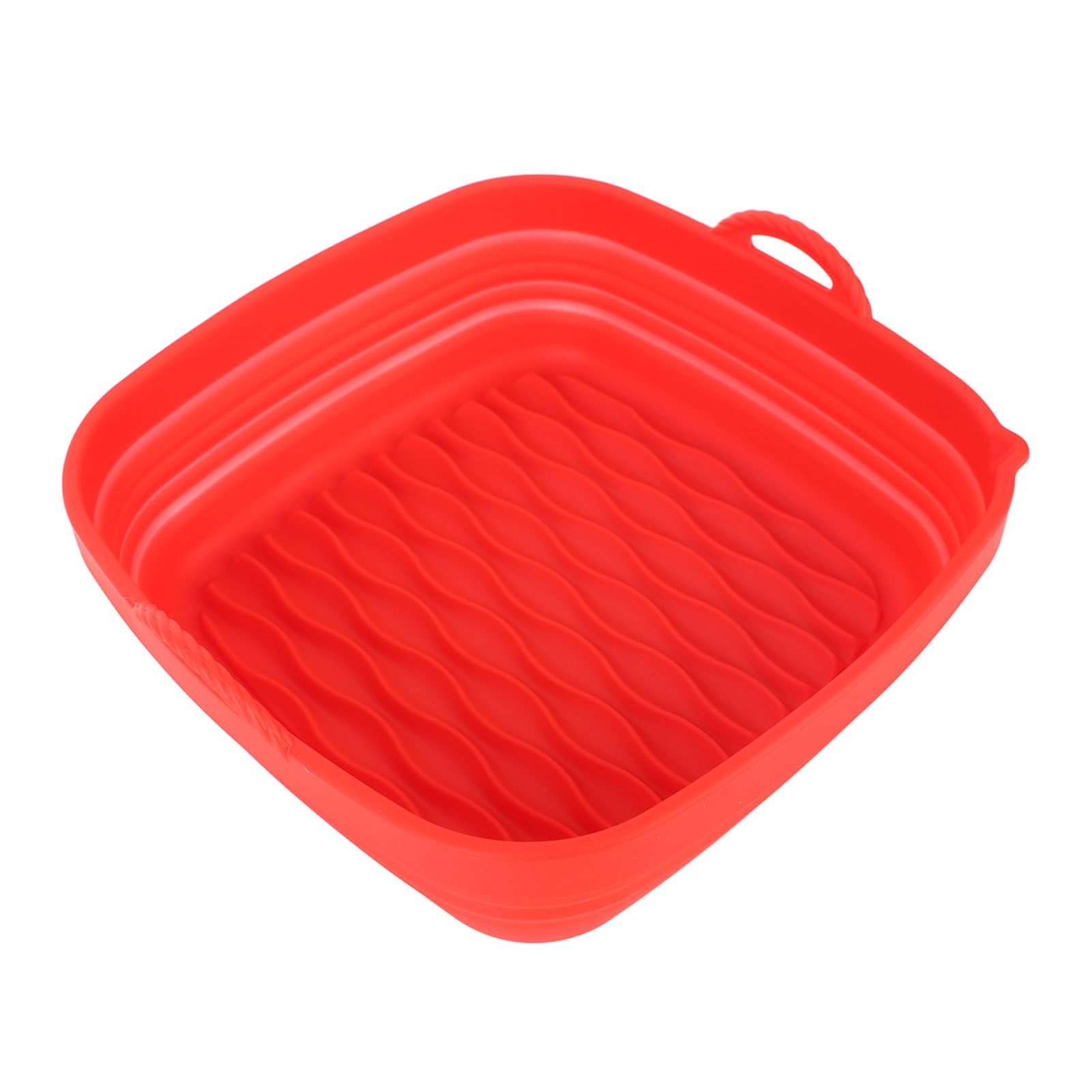 Reusable Fryer Liners Wave Grain Square Fryer Silicone Basket for Home Baking view 2