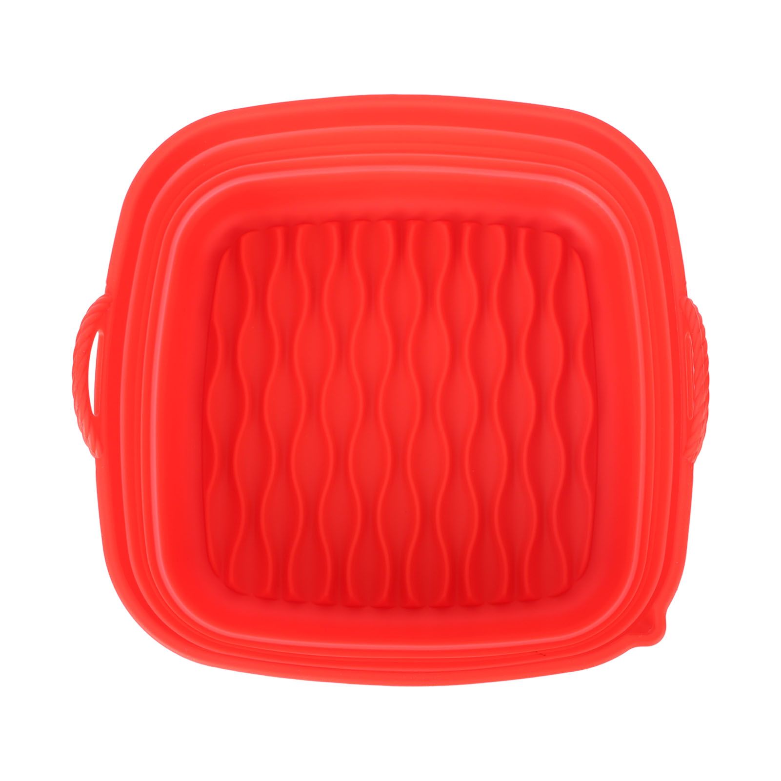 Reusable Fryer Liners Wave Grain Square Fryer Silicone Basket for Home Baking view 3
