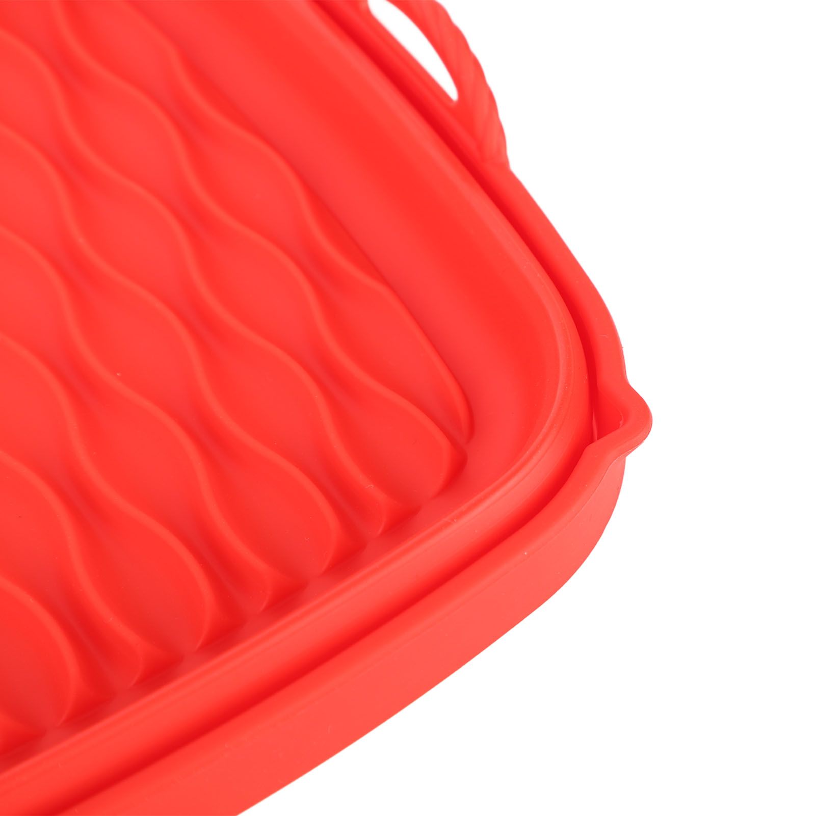 Reusable Fryer Liners Wave Grain Square Fryer Silicone Basket for Home Baking view 13