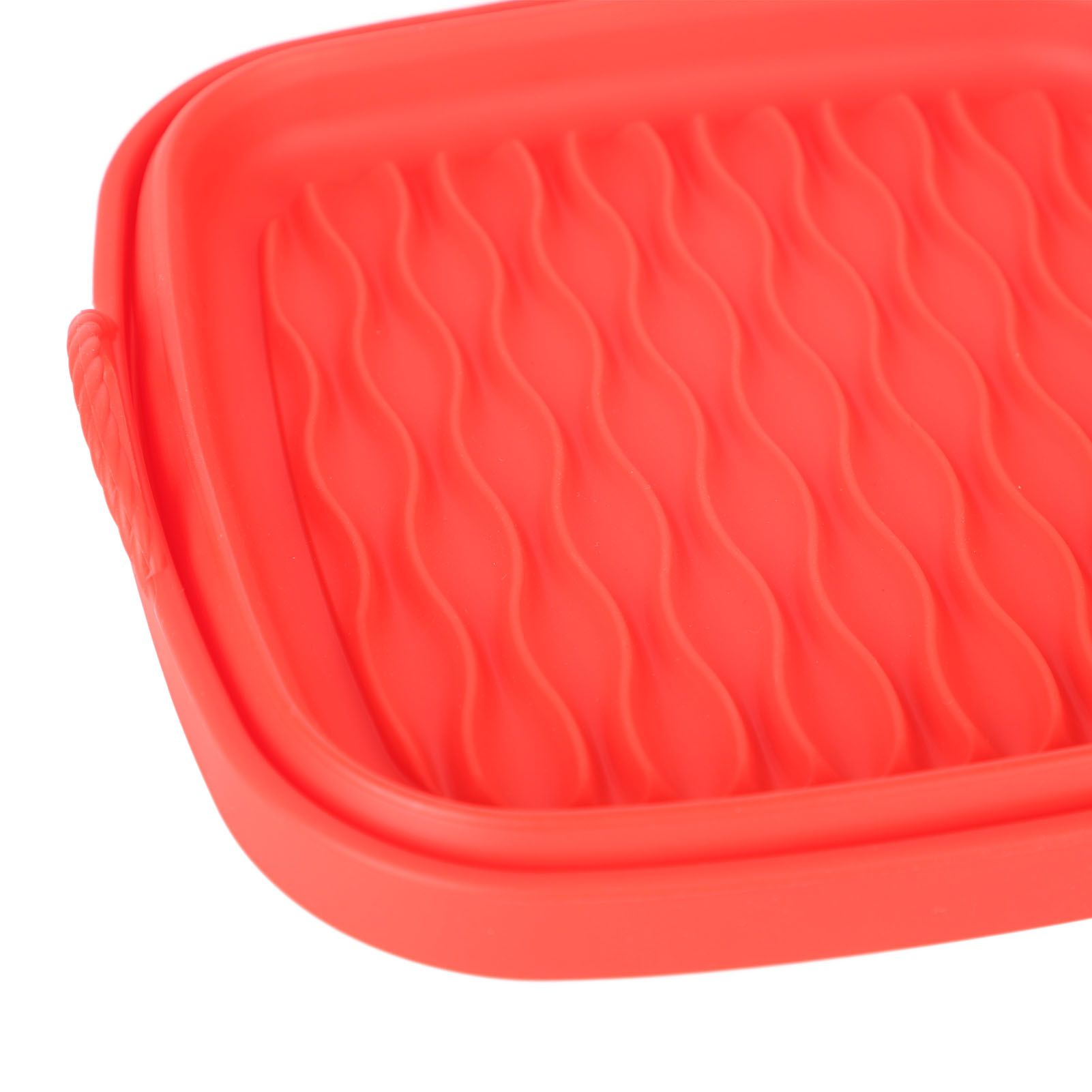 Reusable Fryer Liners Wave Grain Square Fryer Silicone Basket for Home Baking view 14