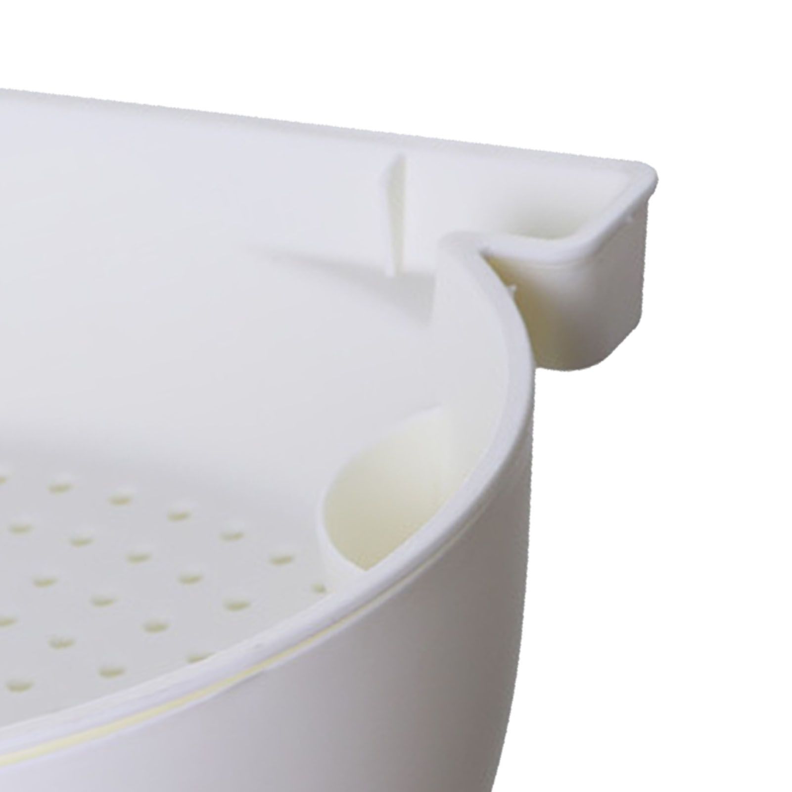 Strainer Bowl 2 Layer Fruit Colander Basket Plastic with Phone Bracket for view 7