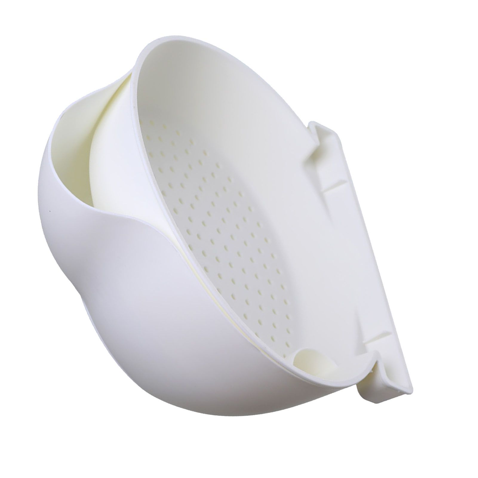 Strainer Bowl 2 Layer Fruit Colander Basket Plastic with Phone Bracket for view 12