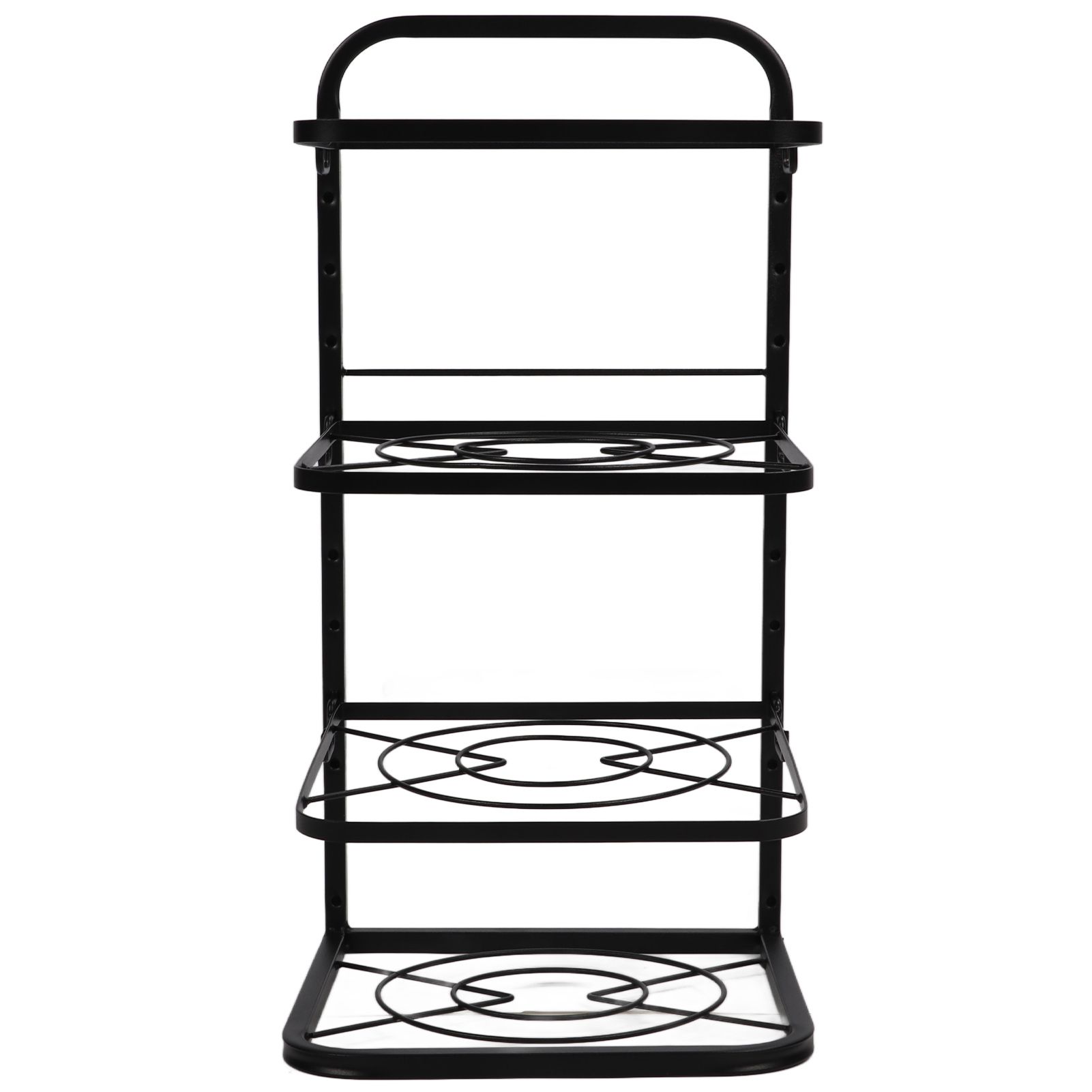 Kitchen Pots Organizer 4 Tiers Adjustable Height Space Saving Pan Rack for