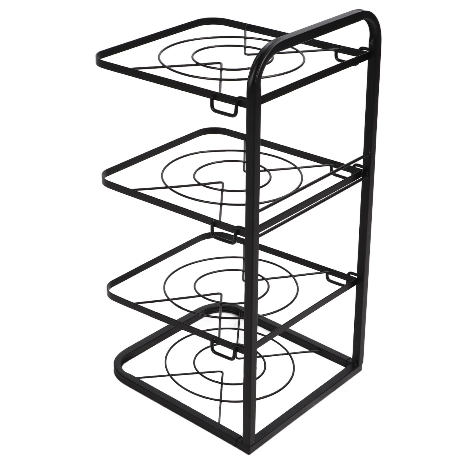Kitchen Pots Organizer 4 Tiers Adjustable Height Space Saving Pan Rack for view 4