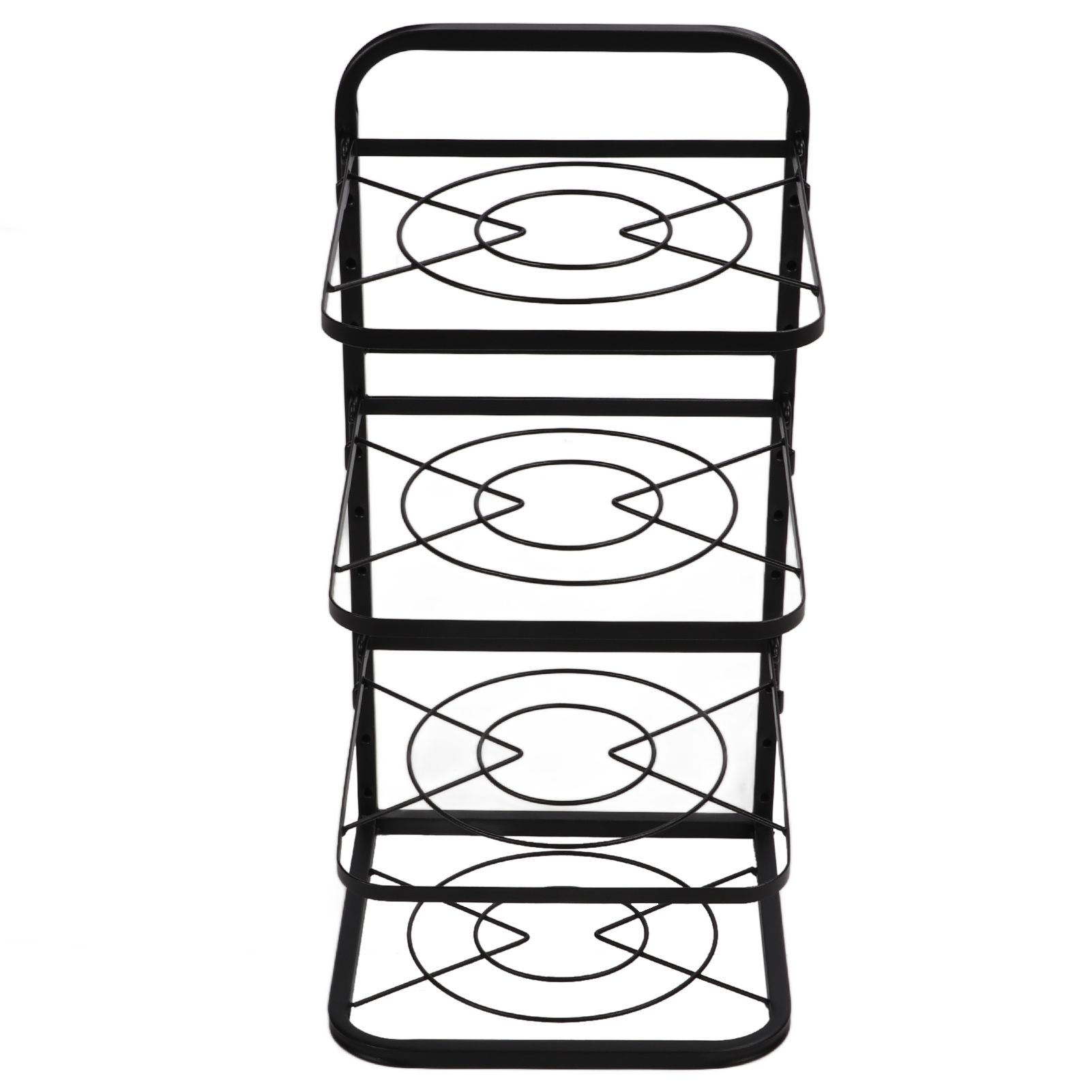 Kitchen Pots Organizer 4 Tiers Adjustable Height Space Saving Pan Rack for view 7